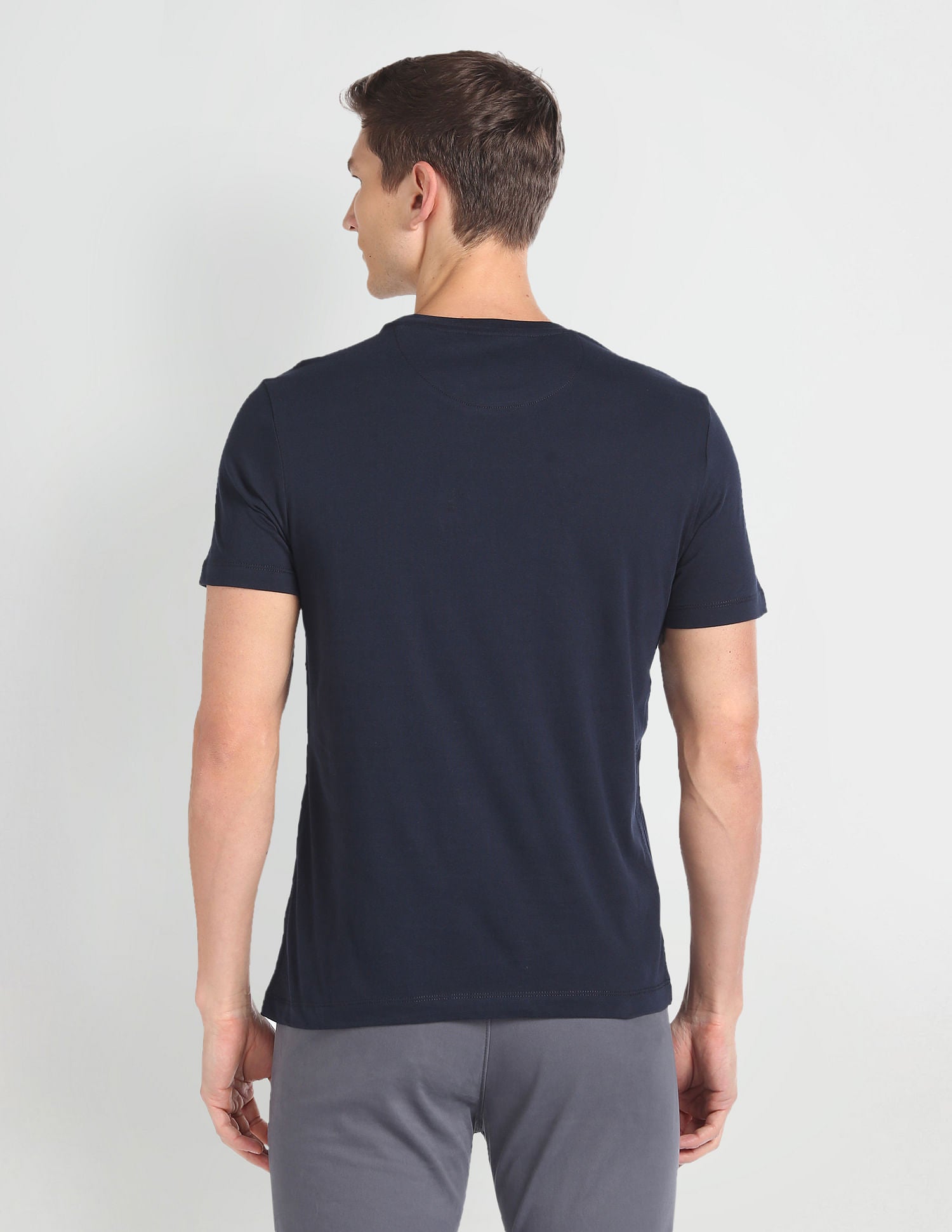 Crew Neck Graphic Print T-Shirt Navy - U.S. POLO ASSN. | Large