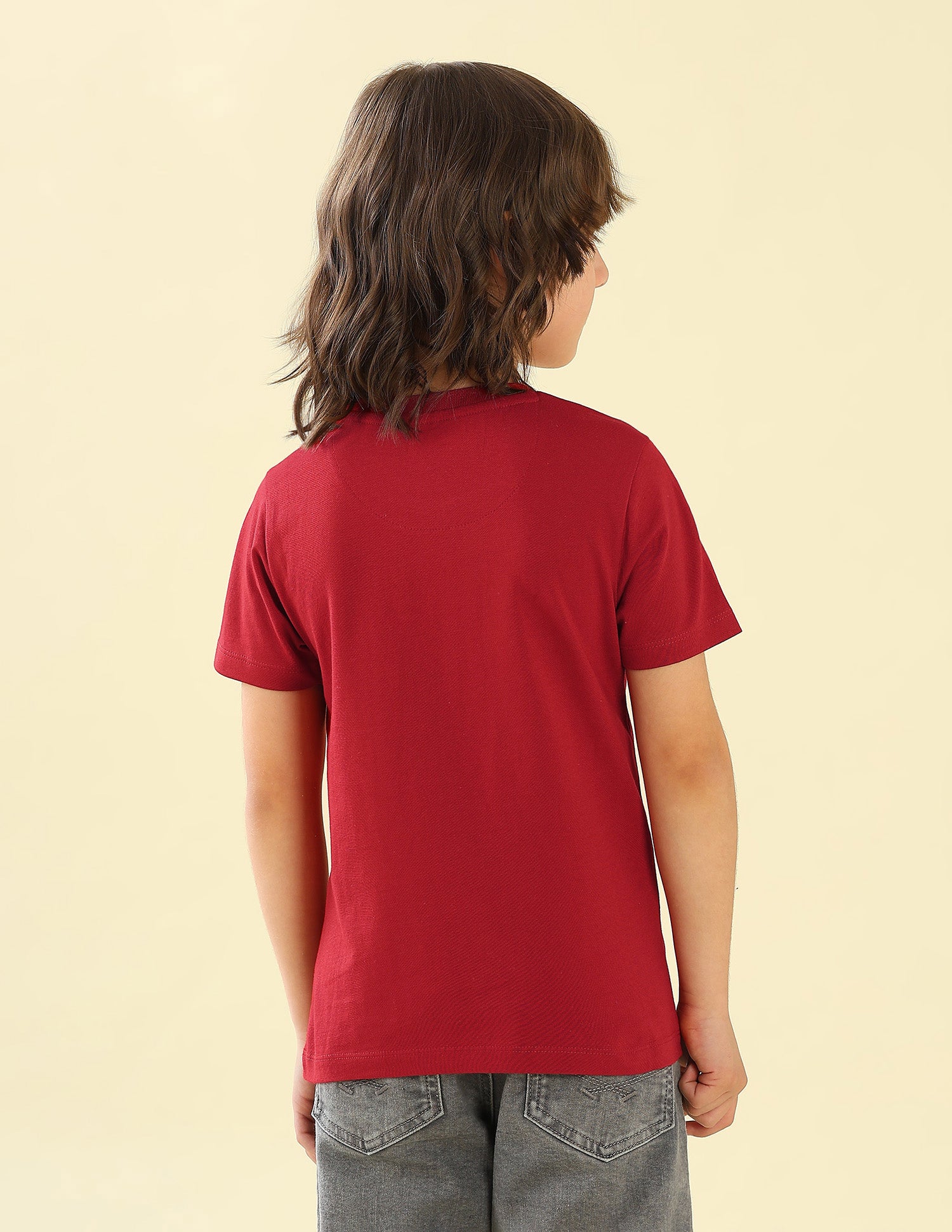 Solid Regular Fit T-Shirt Red - U.S. Polo Assn. India | Large