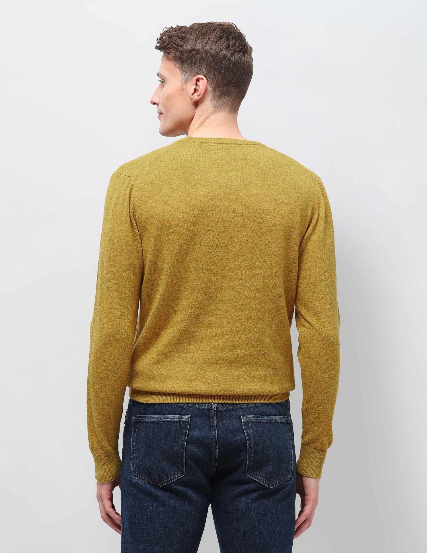 Heathered Regular Fit Sweater Mustard - U.S. Polo Assn. India | Large