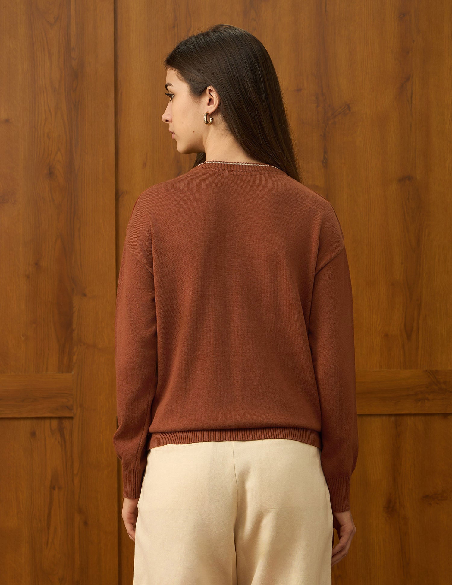 Regular Fit Brand Printed Sweater Orange - U.S. POLO ASSN. | Large