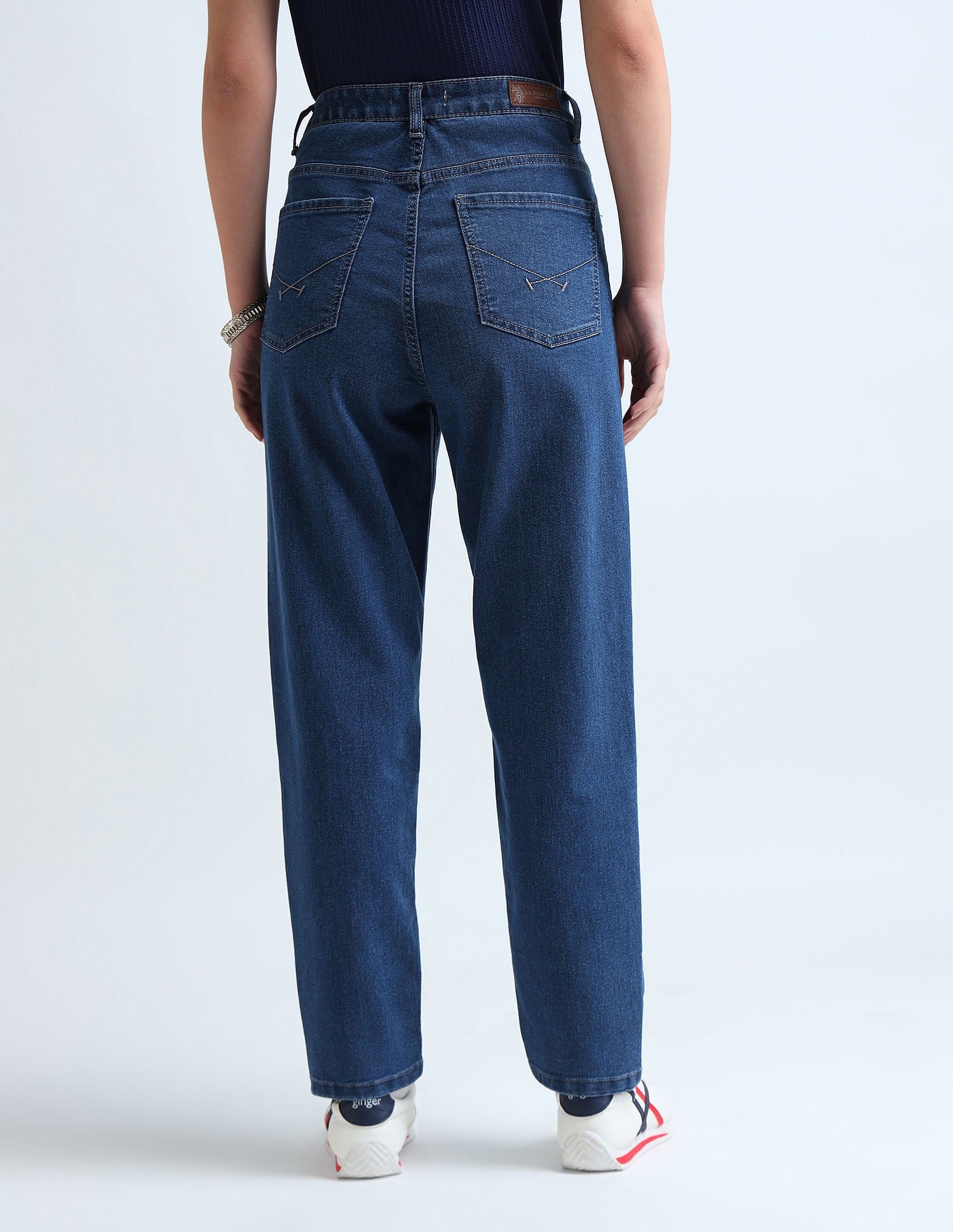 Mom Fit Blue Jeans Blue - U.S. POLO ASSN. | Large