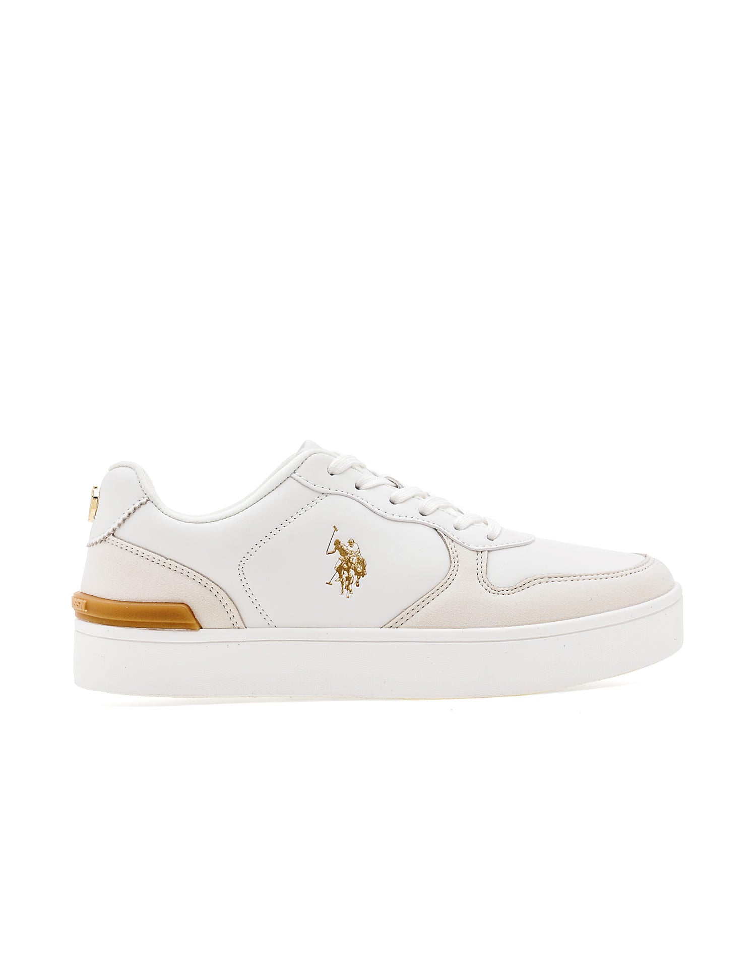 Women Textured Ingrid Sneakers Off White - U.S. Polo Assn. India | Large