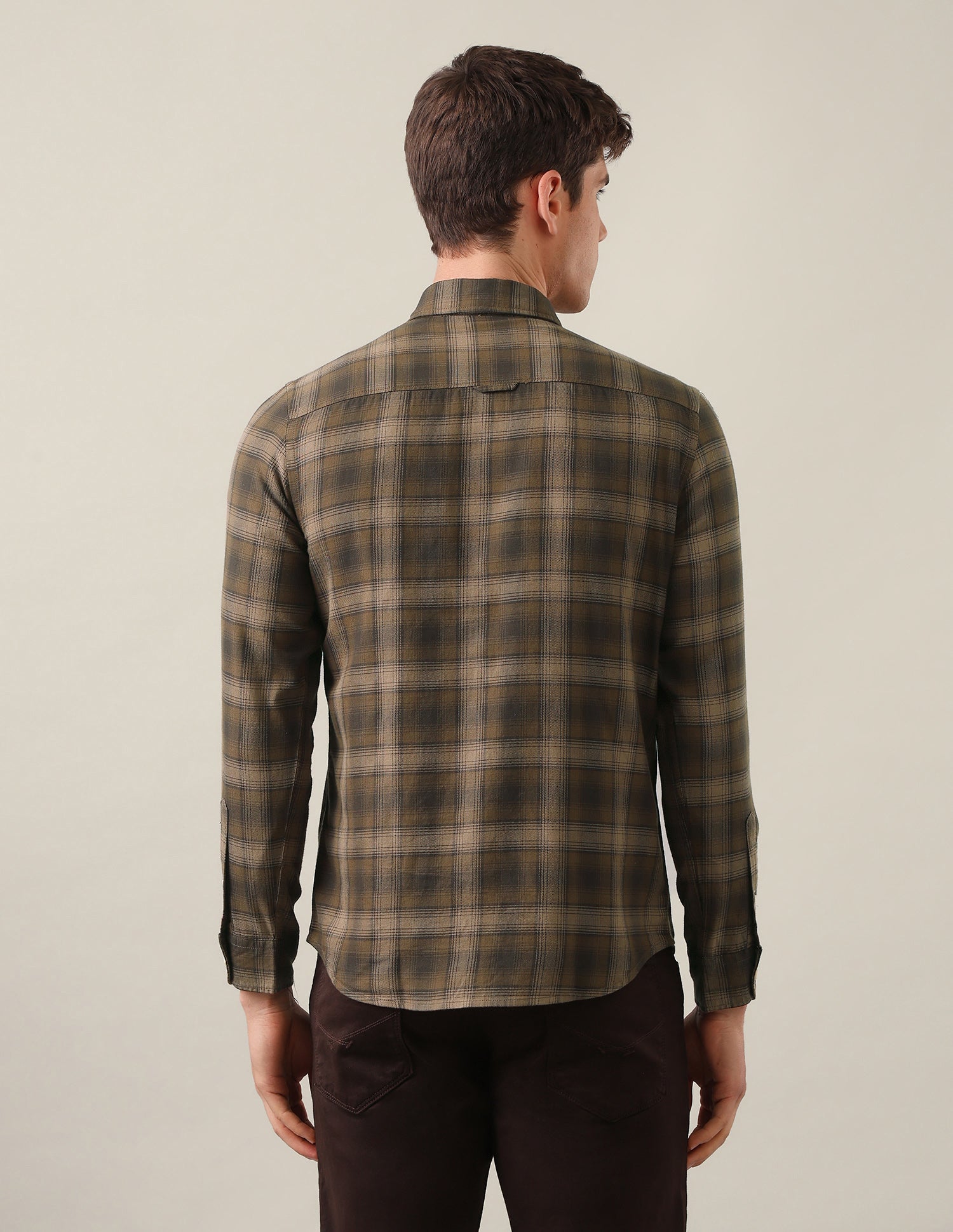 Tartan Checked Twill Shirt Brown - U.S. Polo Assn. India | Large