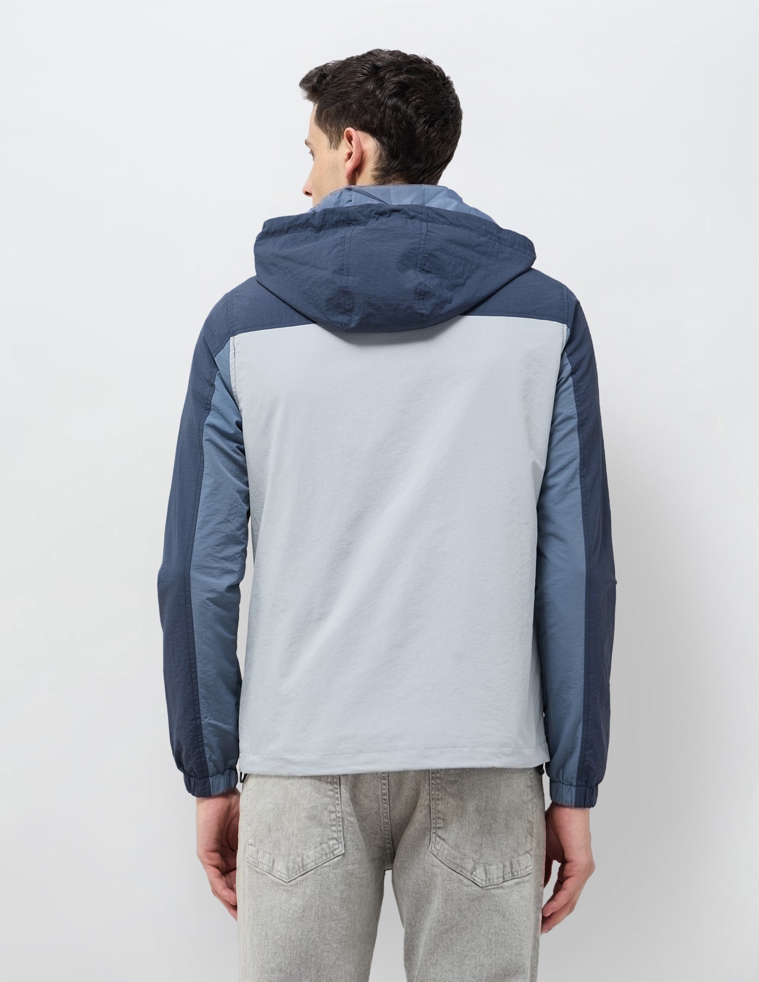 Colour Blocked Detachable Hood Jacket Grey - U.S. POLO ASSN. | Large