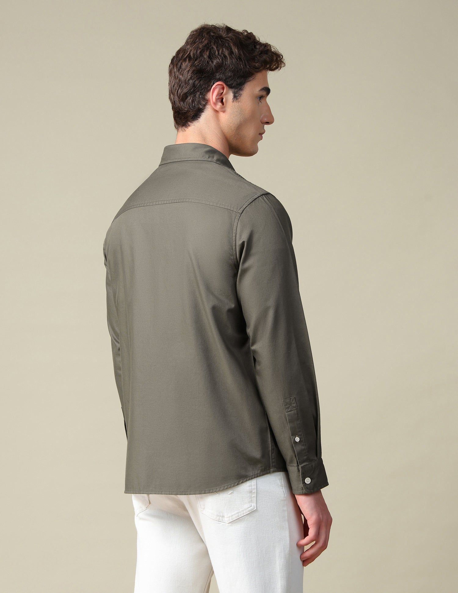 Twill Regular Fit Shirt Brown - U.S. Polo Assn. India | Large