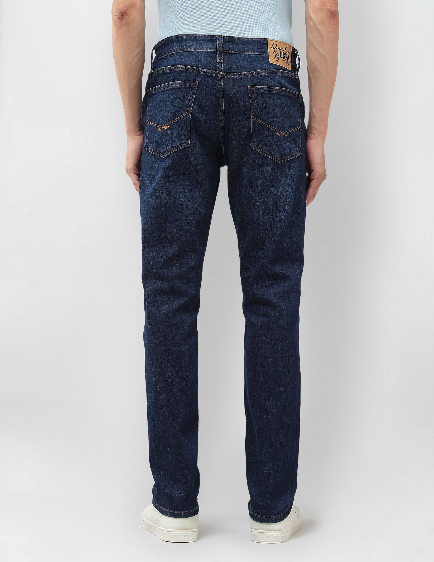 Brandon Slim Tapered Fit Blue Jeans Dark Blue - U.S. POLO ASSN. | Large