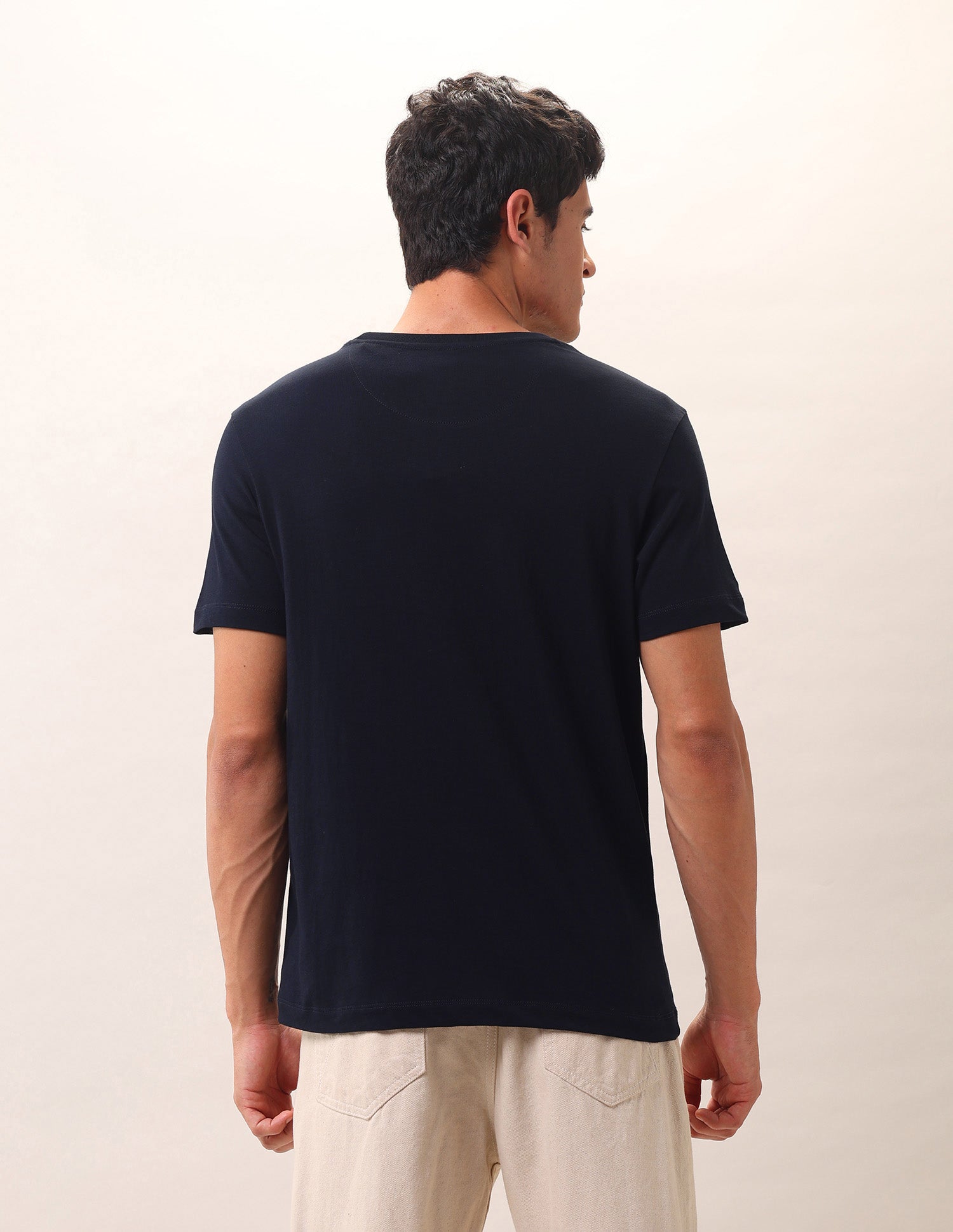 Brand Printed Pure Cotton T-Shirt Navy - U.S. POLO ASSN. | Large