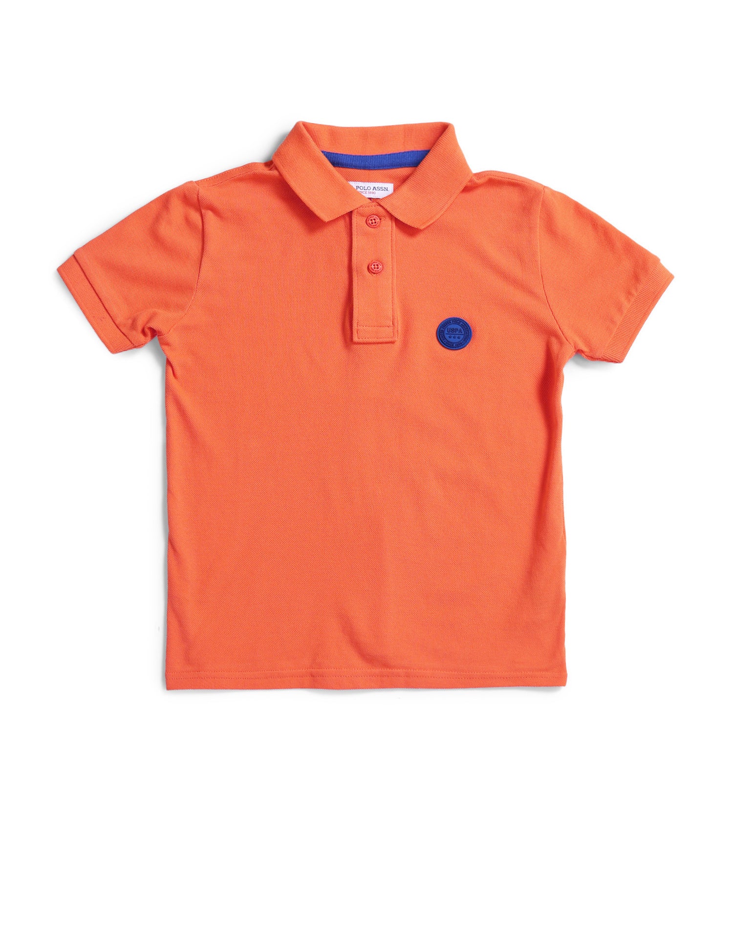 Boys Solid Regular Fit T-Shirt Coral - U.S. POLO ASSN. | Large