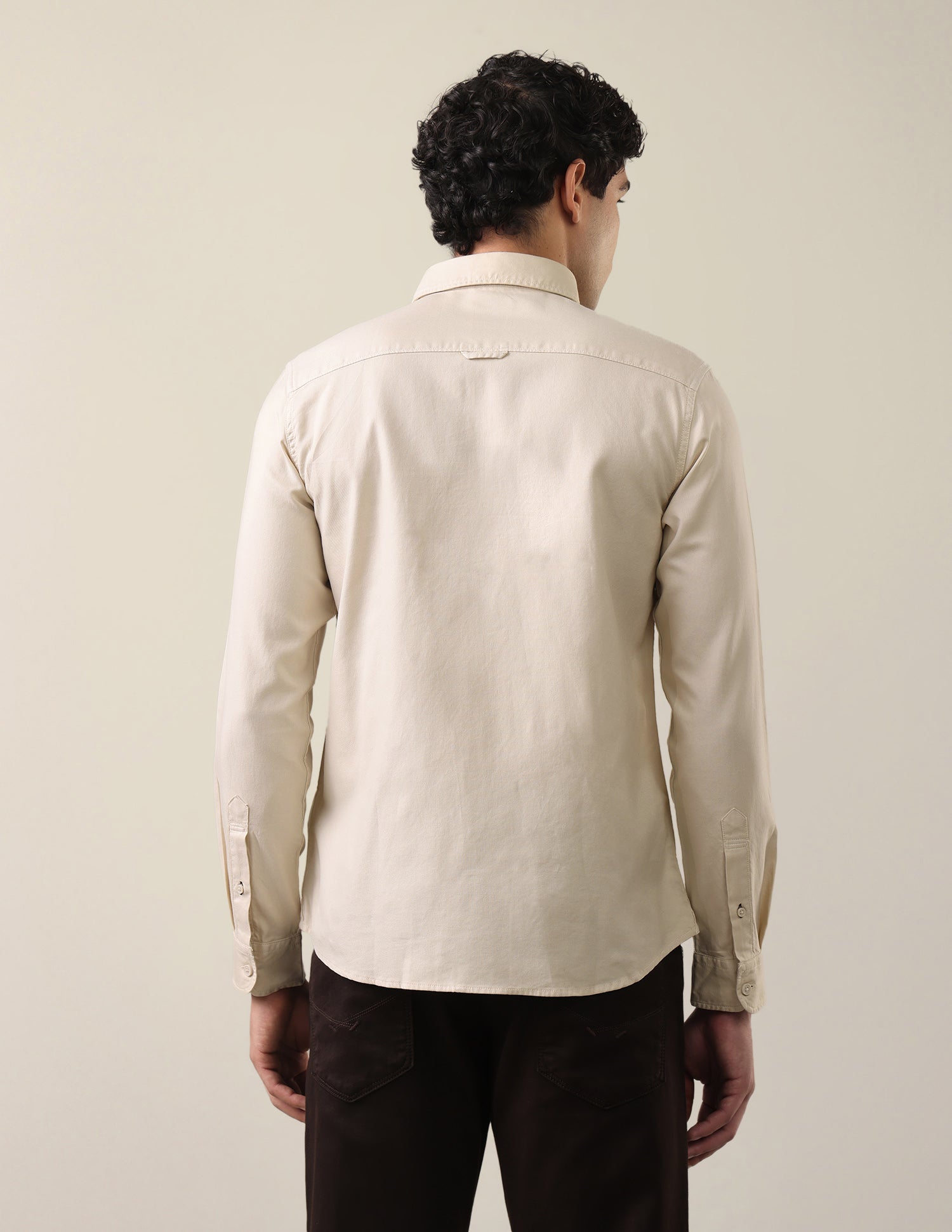 Twill Regular Fit Shirt Ecru - U.S. Polo Assn. India | Large
