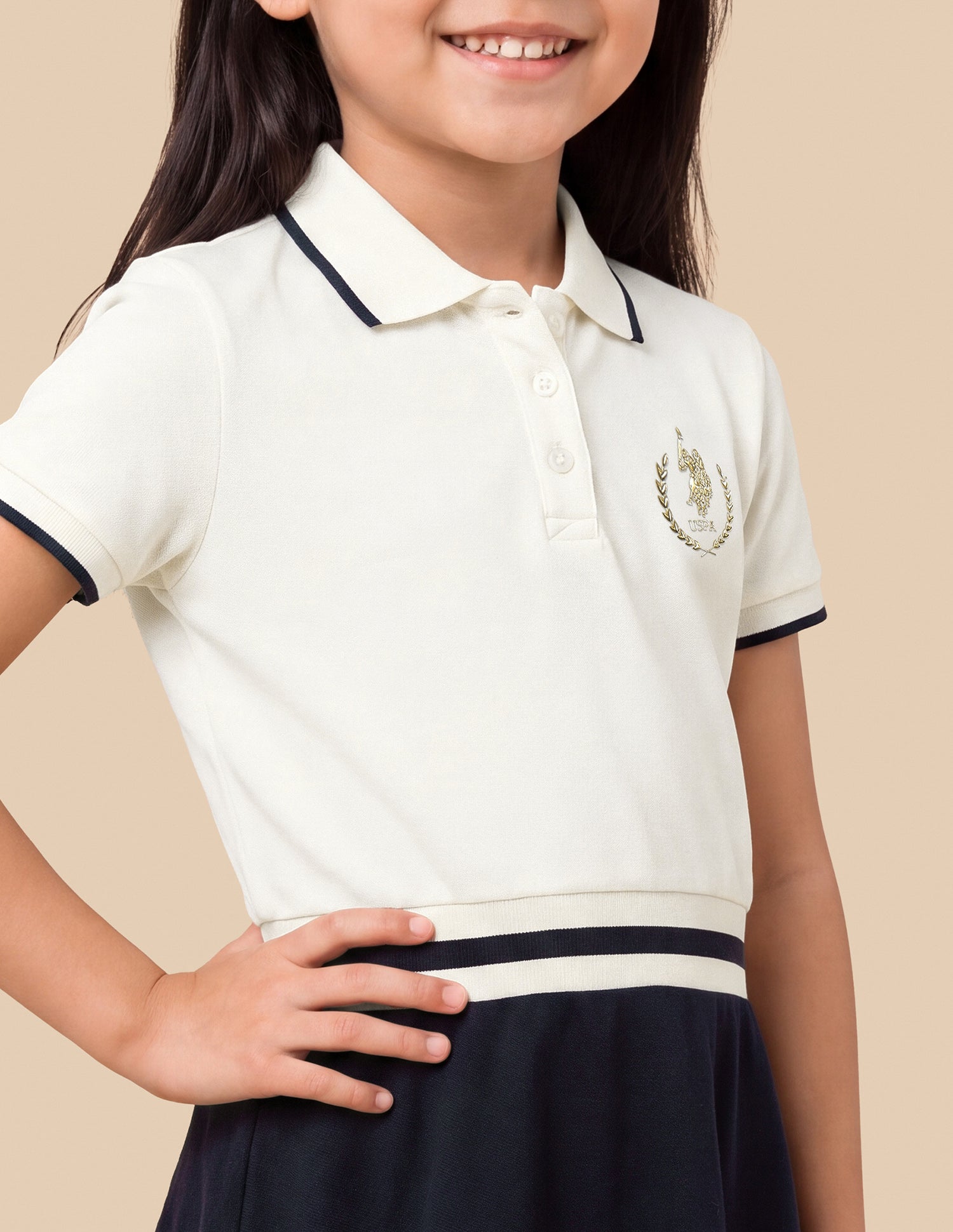 Colourblocked Relaxed Fit T-Shirt Dress Navy - U.S. Polo Assn. India | Large