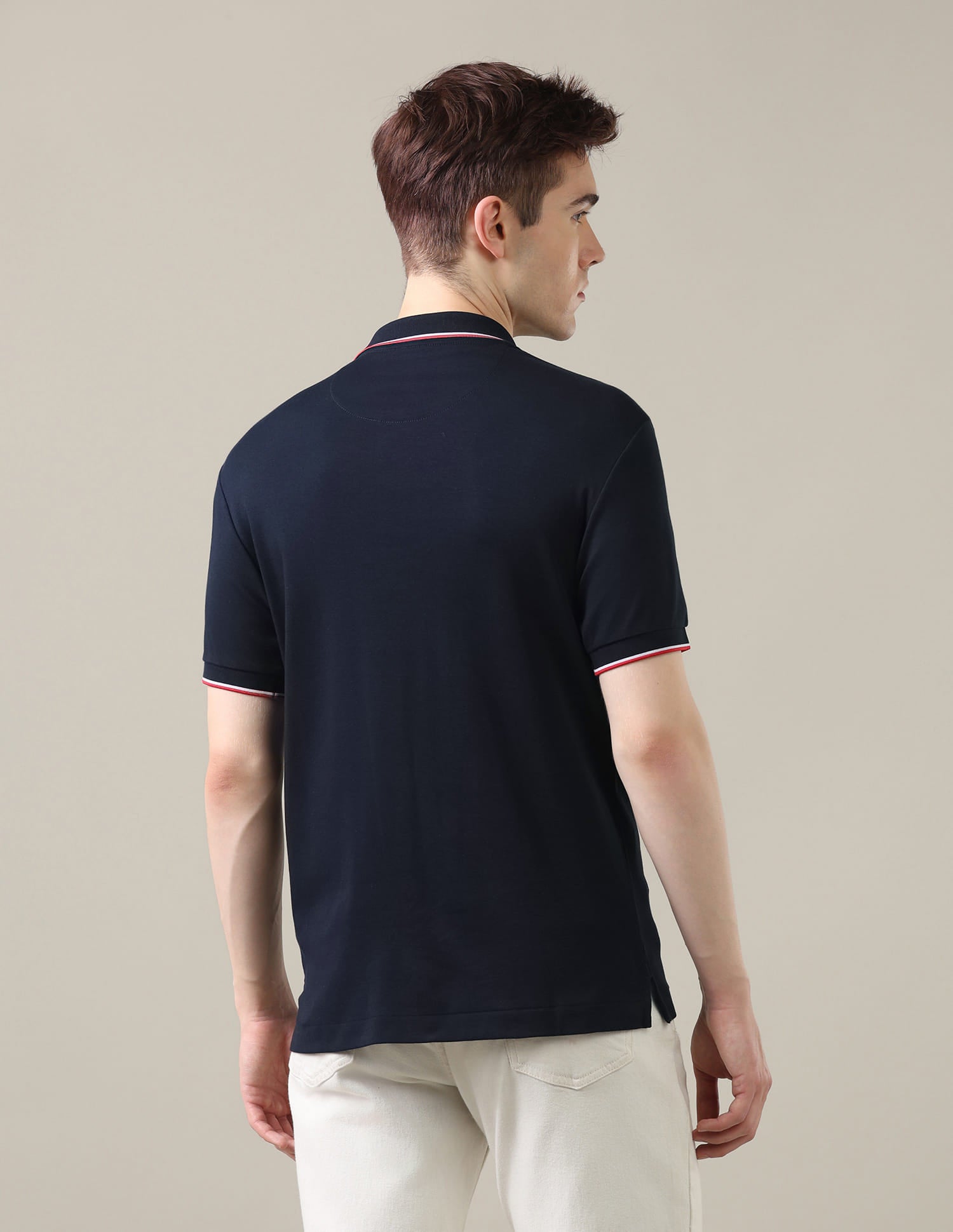 Solid Slim Fit Polo Shirt Blue - U.S. Polo Assn. India | Large