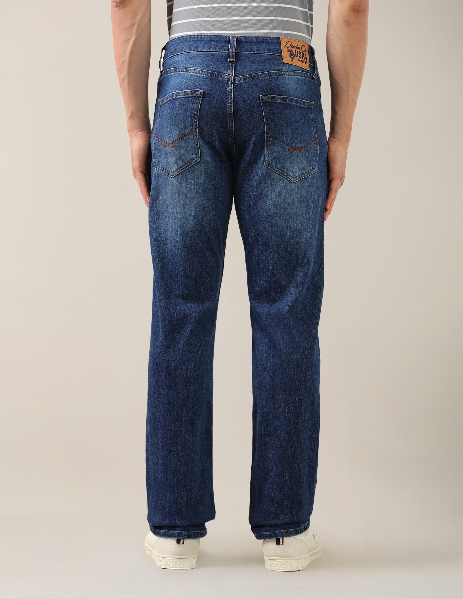 Harold Slim Straight Fit Blue Jeans Blue - U.S. Polo Assn. India | Large