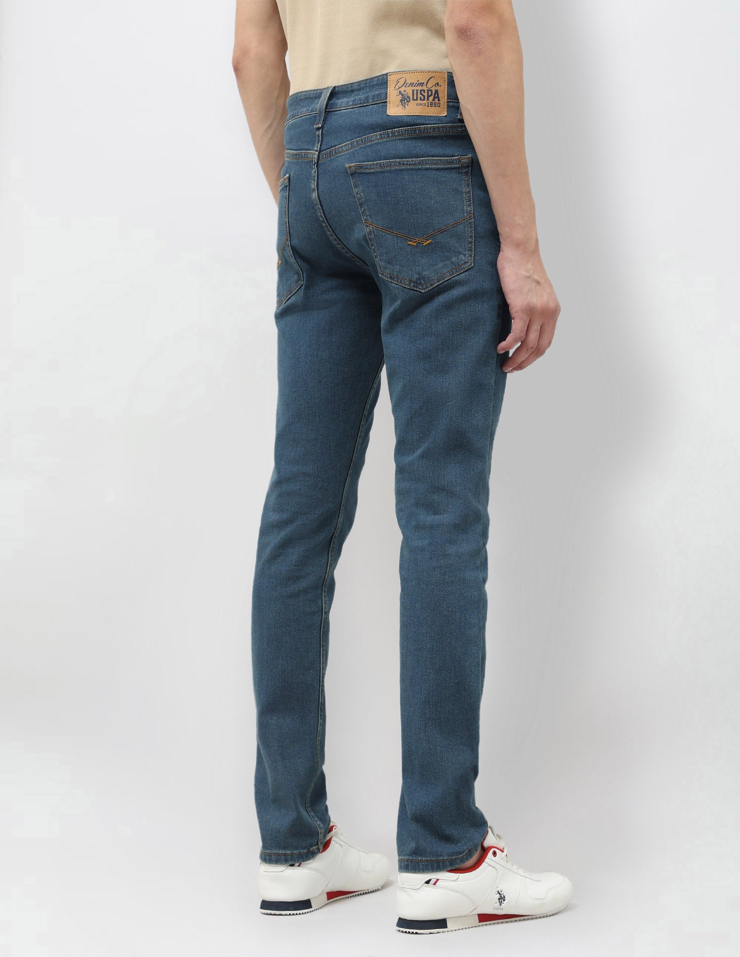 Regallo Skinny Fit Blue Jeans Mid wash - U.S. Polo Assn. India | Large