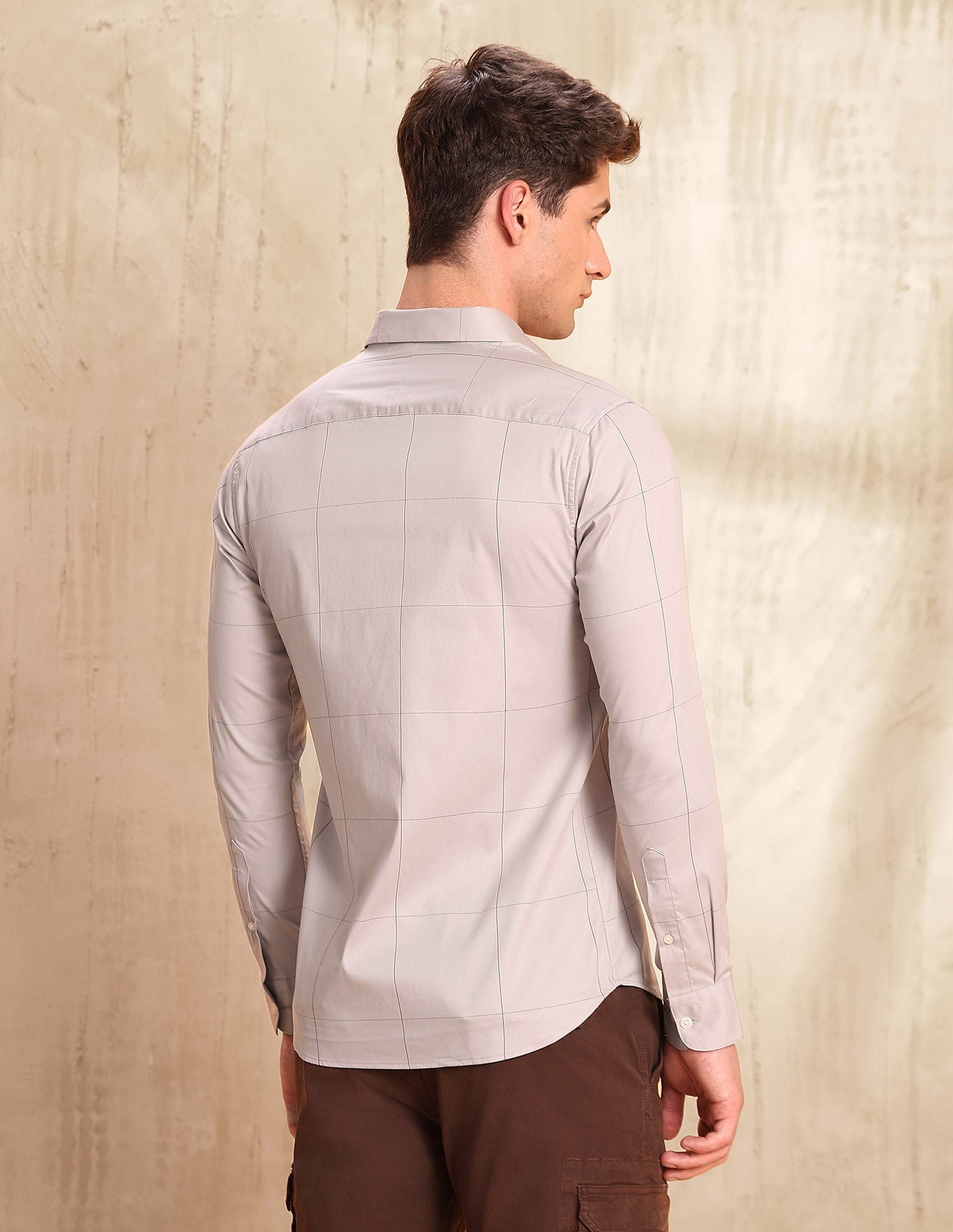 Twill Tailored Fit Shirt Light Khaki - U.S. POLO ASSN. | Large