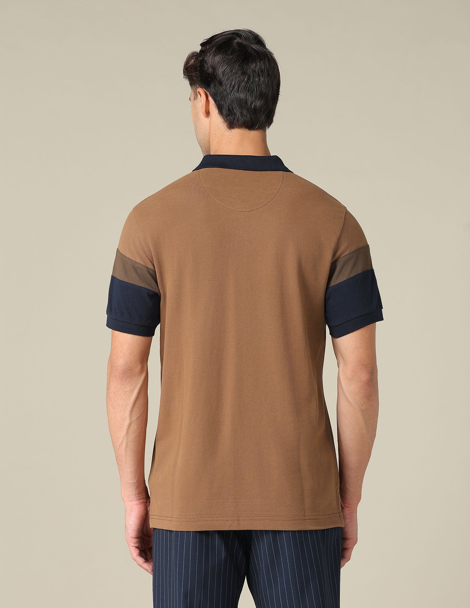 Solid Regular Fit Polo Shirt Light Beige - U.S. POLO ASSN. | Large