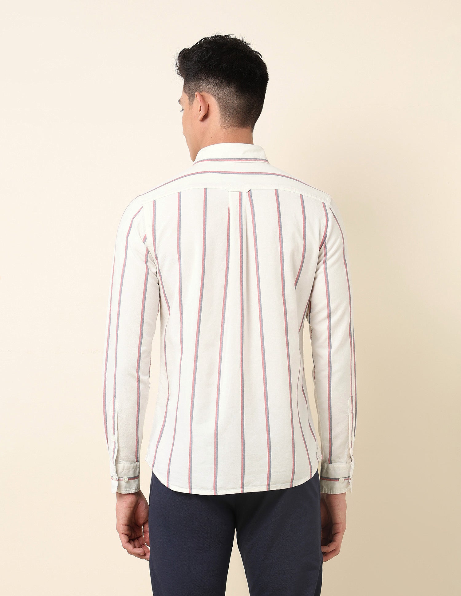 Vertical Striped Oxford Button-Down Shirt White - U.S. Polo Assn. India | Large