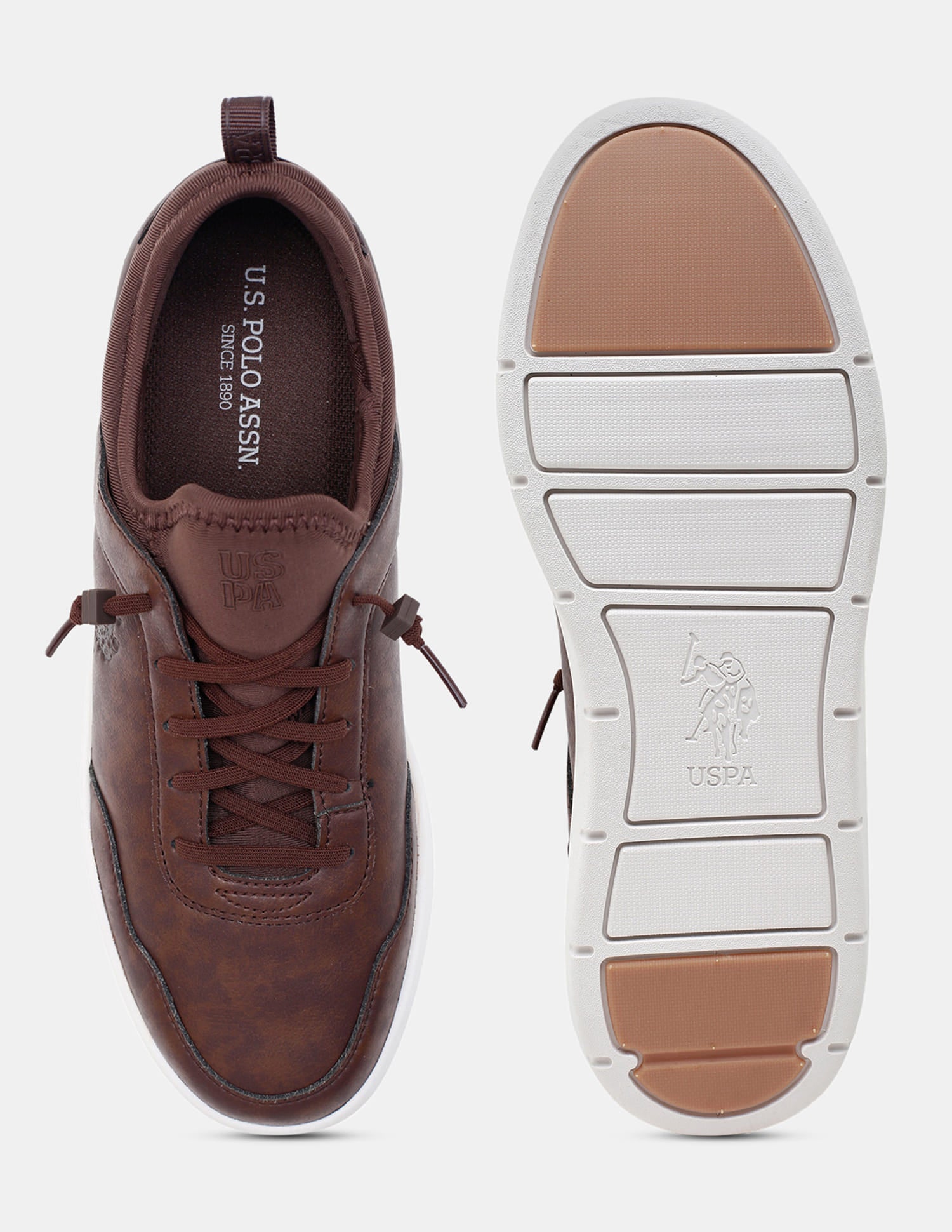 Round Toe Lace Ups Barclay Sneakers Black - U.S. Polo Assn. India | Large