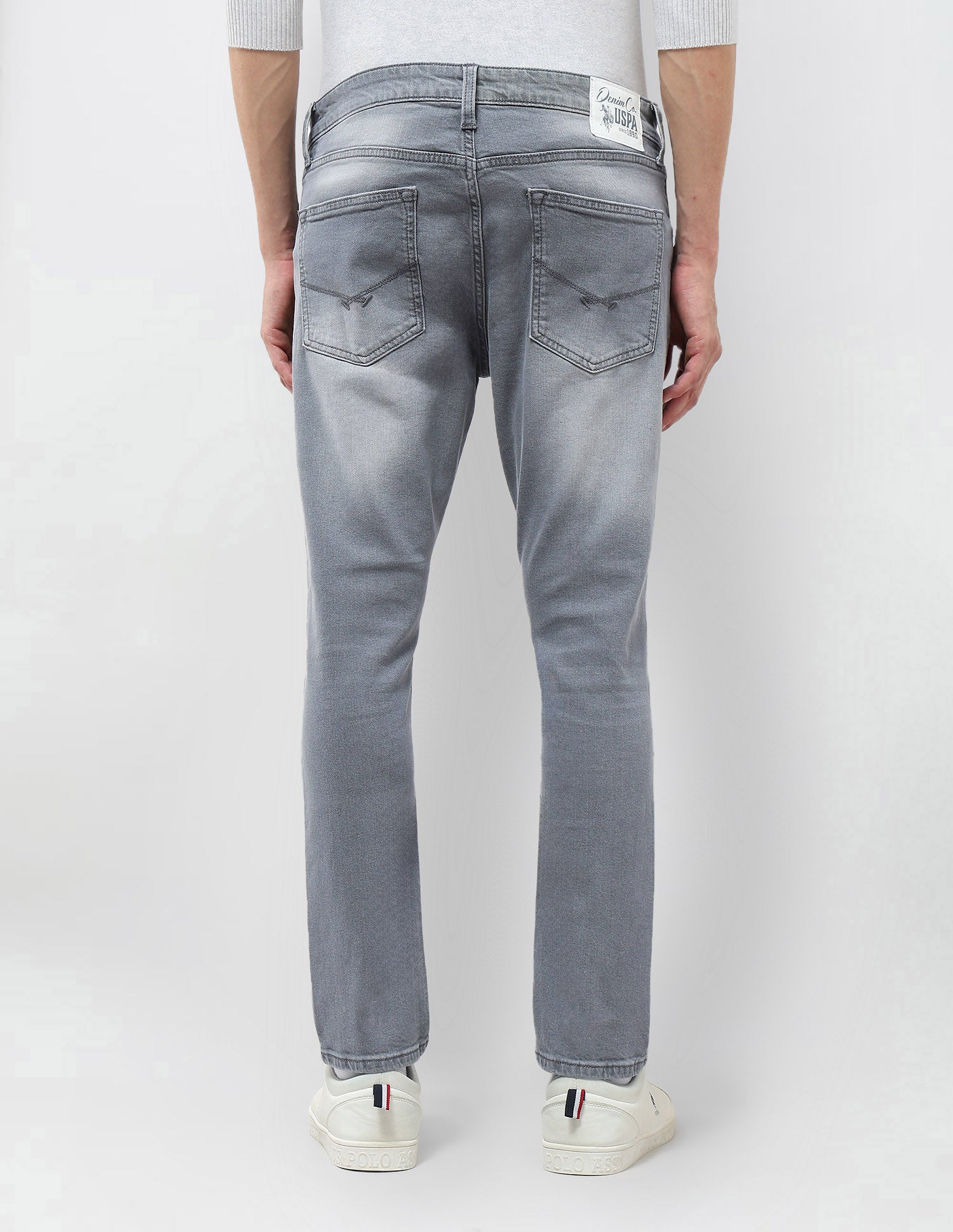 Henry Tapered Fit Stone Washed Jeans Grey - U.S. POLO ASSN. | Large