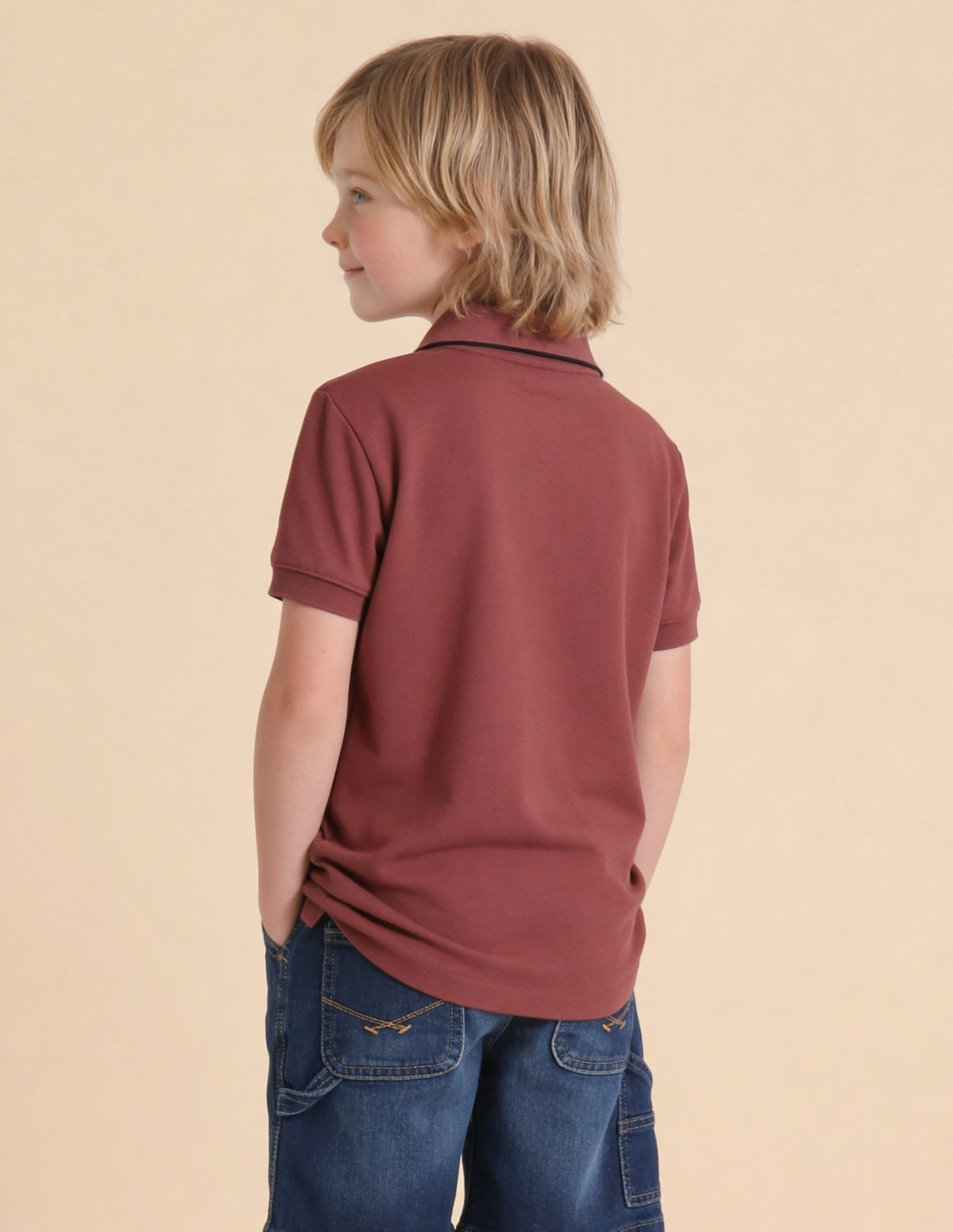 Brand Embossed Regular Fit T-Shirt Rust - U.S. Polo Assn. India | Large