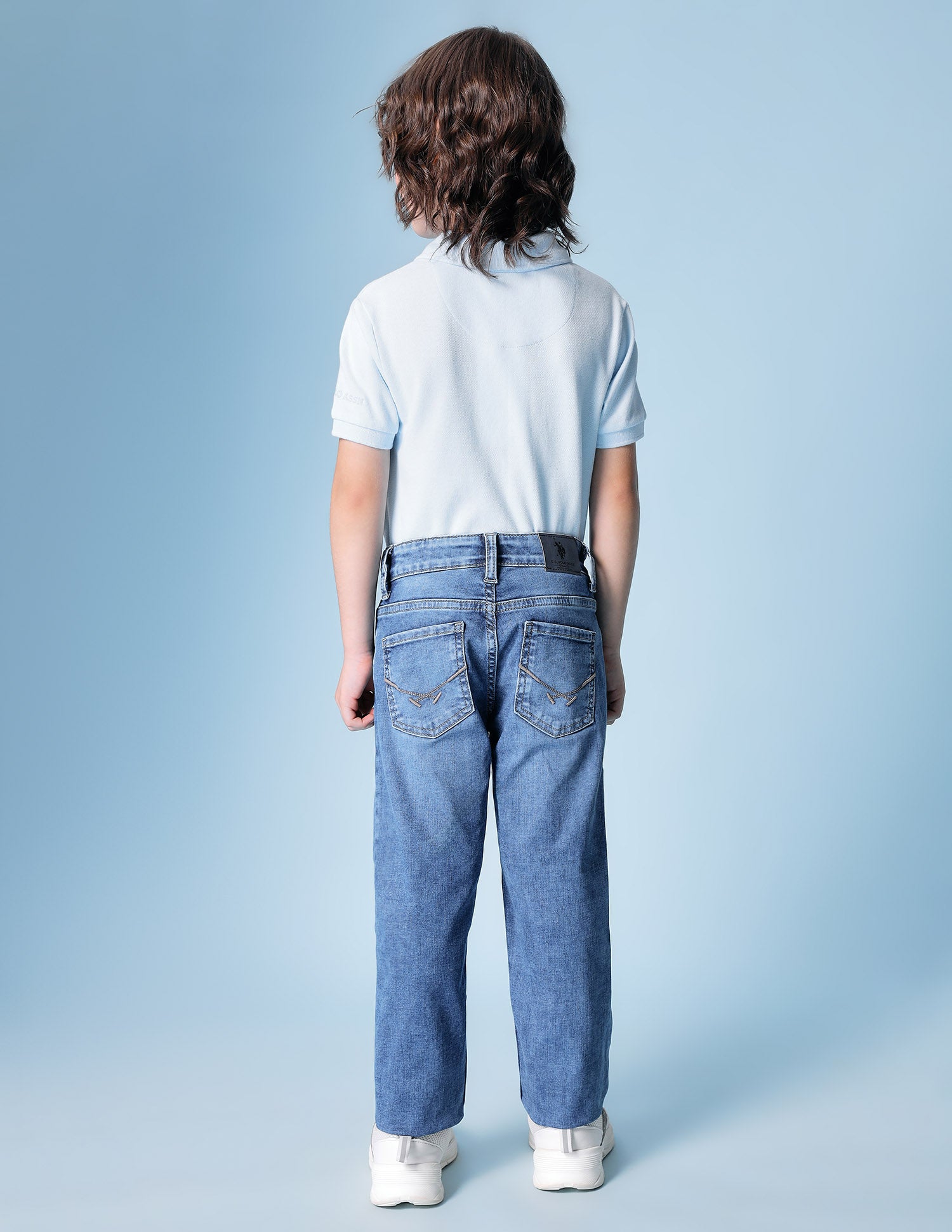 Boys Whiskered Relaxed Fit Jeans Light Indigo - U.S. POLO ASSN. | Large