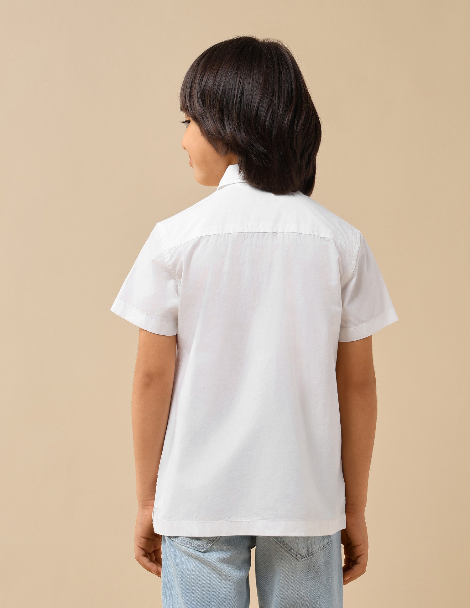 Boys Graphic Brand Printed Regular Fit Shirt White - U.S. POLO ASSN. | Large