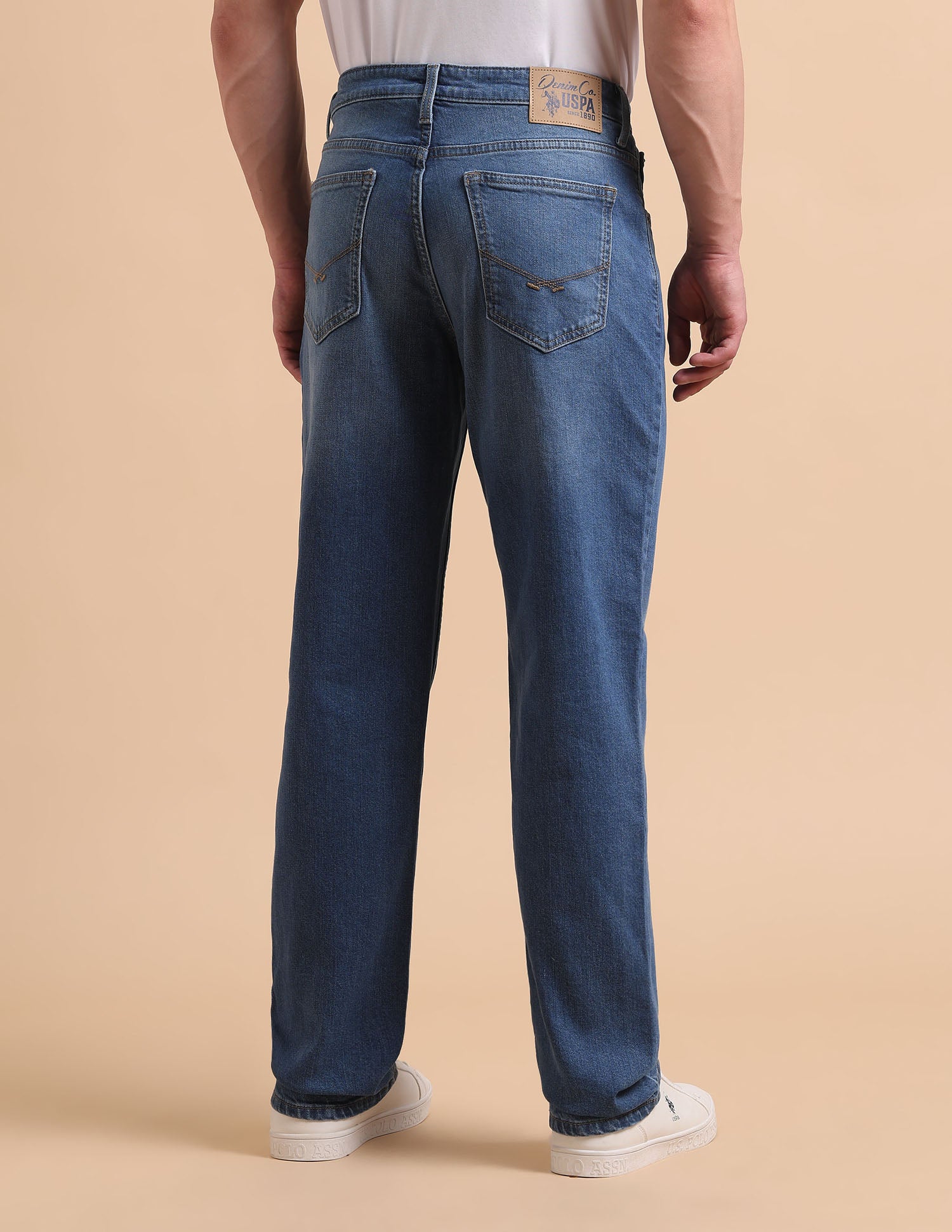 Shawn Relaxed Fit Blue Jeans Light Blue - U.S. POLO ASSN. | Large