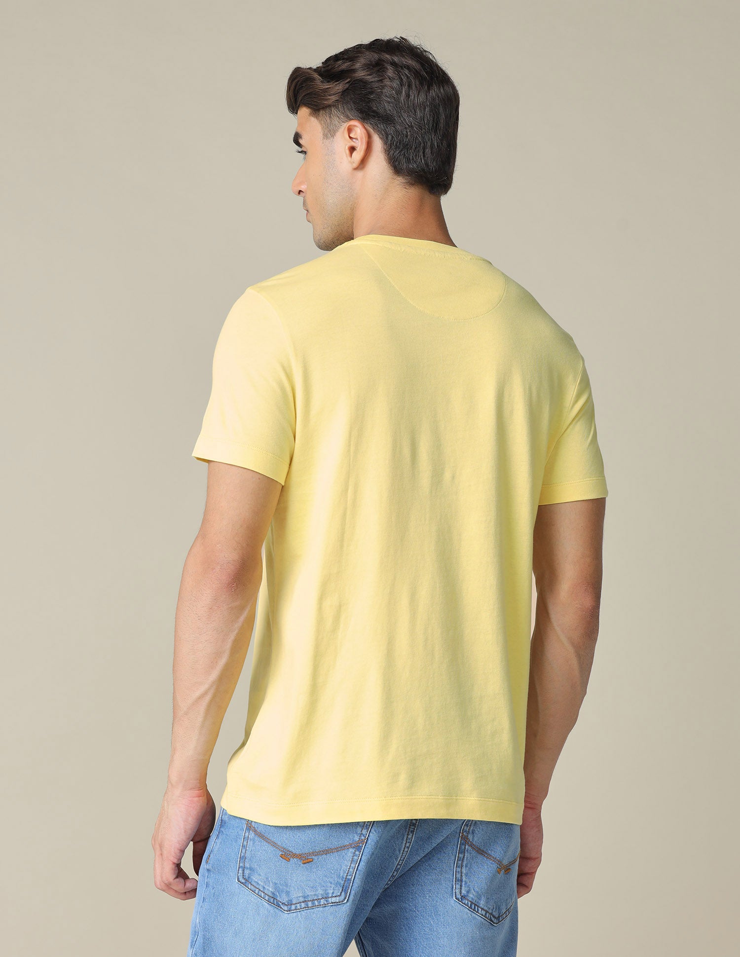 Brand Printed Regular Fit T- Shirt Light Yellow - U.S. POLO ASSN. | Large