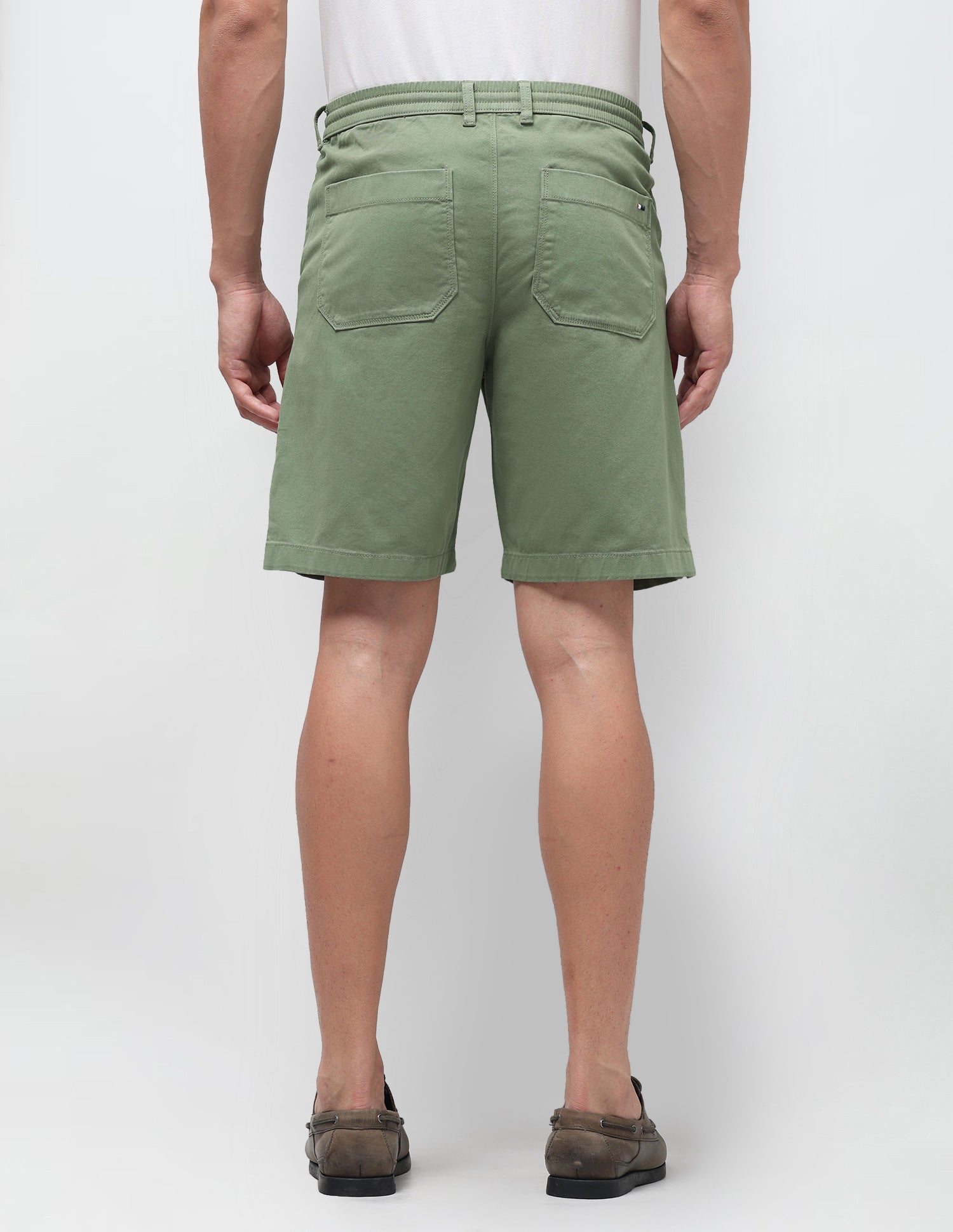Slim Fit Solid Shorts Dark Olive - U.S. Polo Assn. India | Large