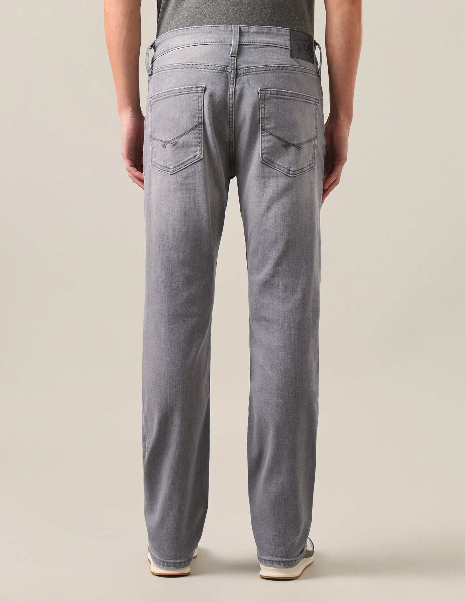 Harold Slim Straight Fit Grey Jeans Grey - U.S. Polo Assn. India | Large