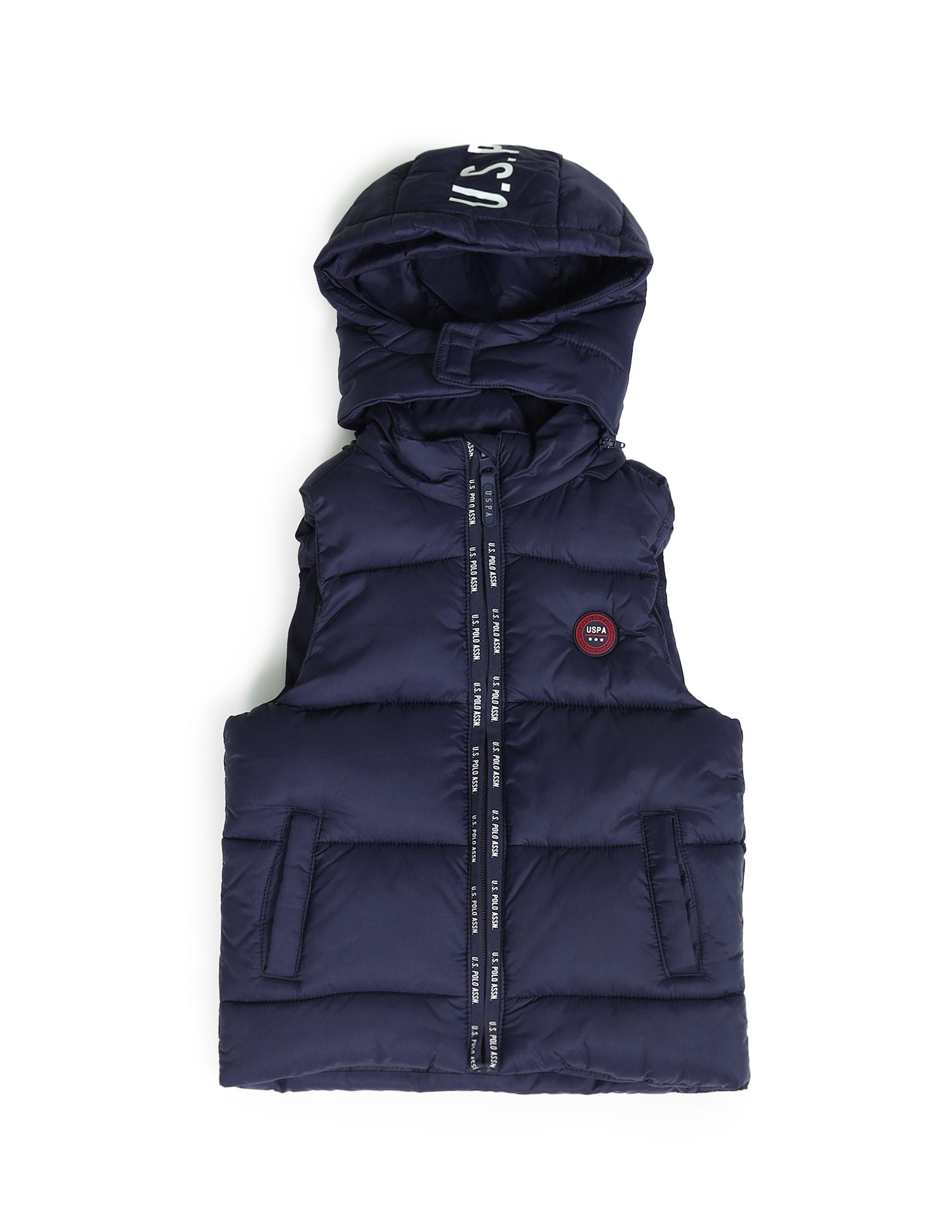 Boys Brand Printed Hooded Jacket Navy - U.S. POLO ASSN. | Large