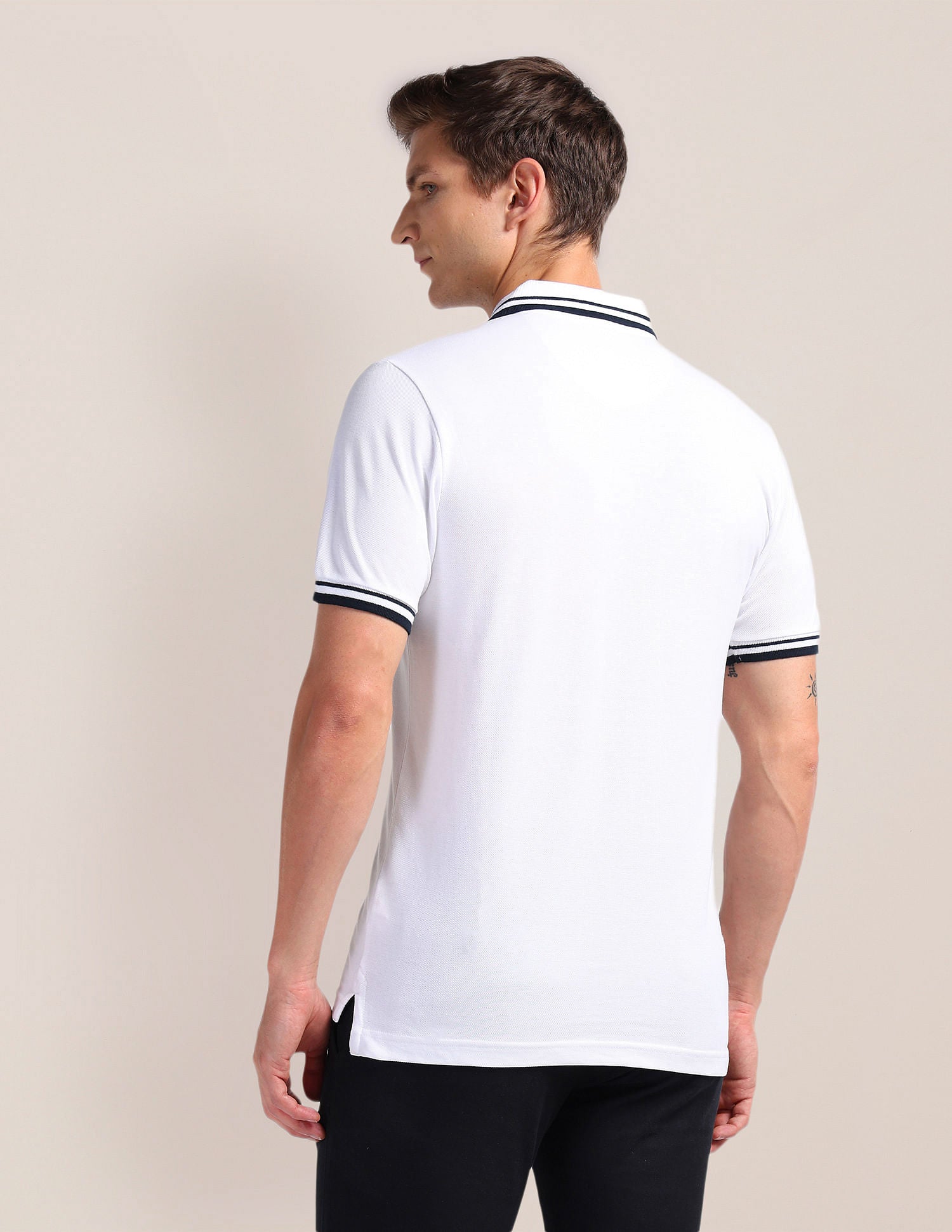 Solid Slim Fit Polo Shirt White - U.S. Polo Assn. India | Large