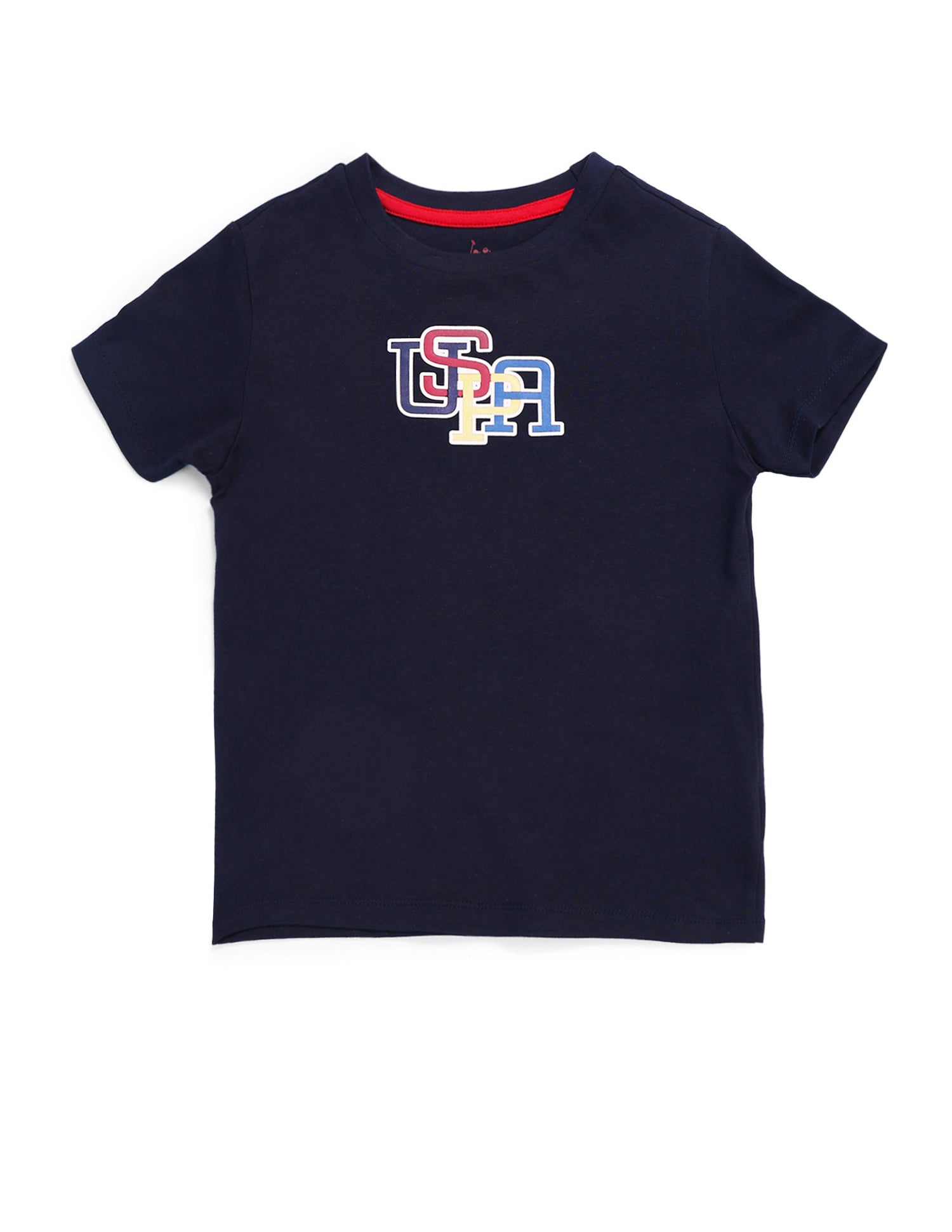 Boys Brand Printed Regular Fit T-Shirt Navy - U.S. POLO ASSN. | Large