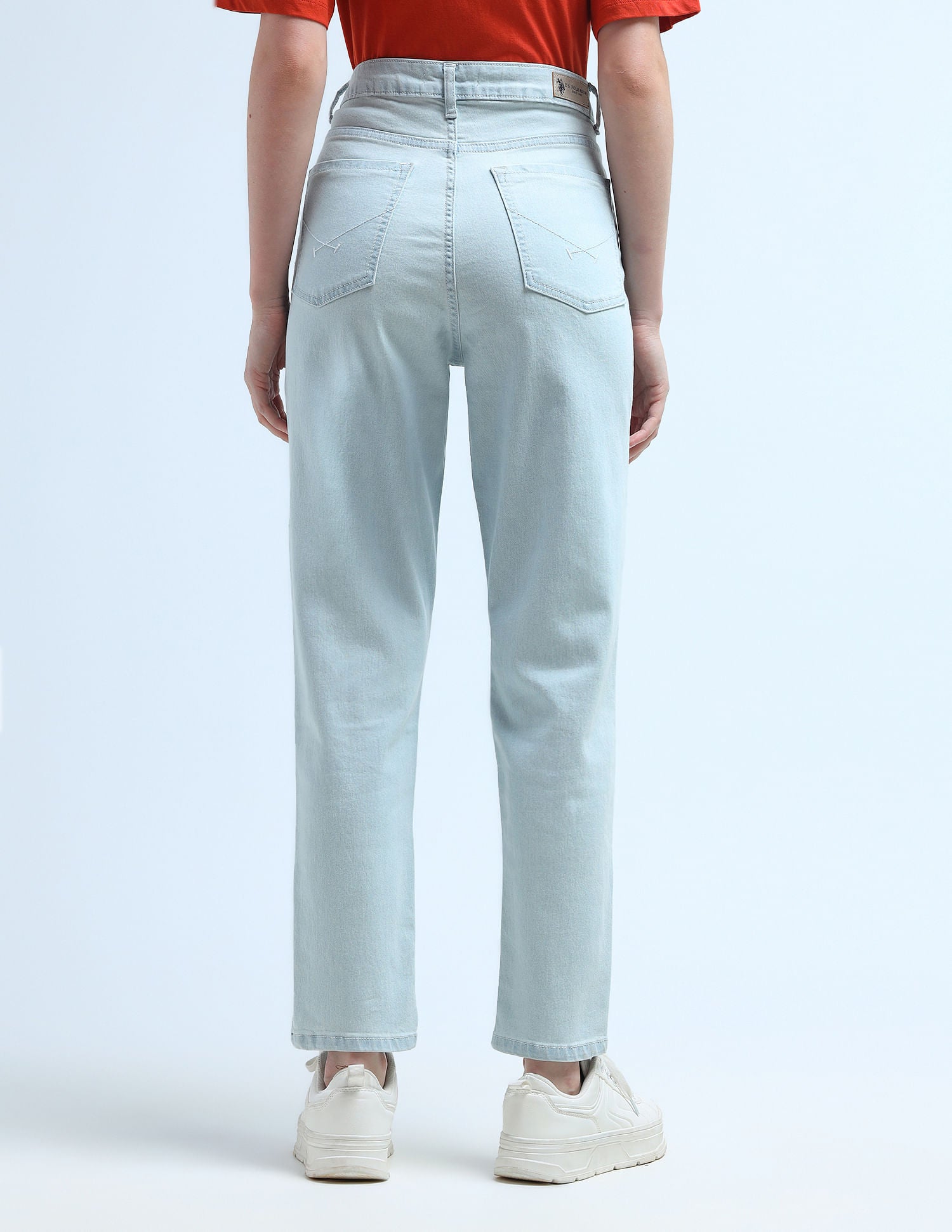 High Rise Mom Fit Jeans Blue - U.S. Polo Assn. India | Large