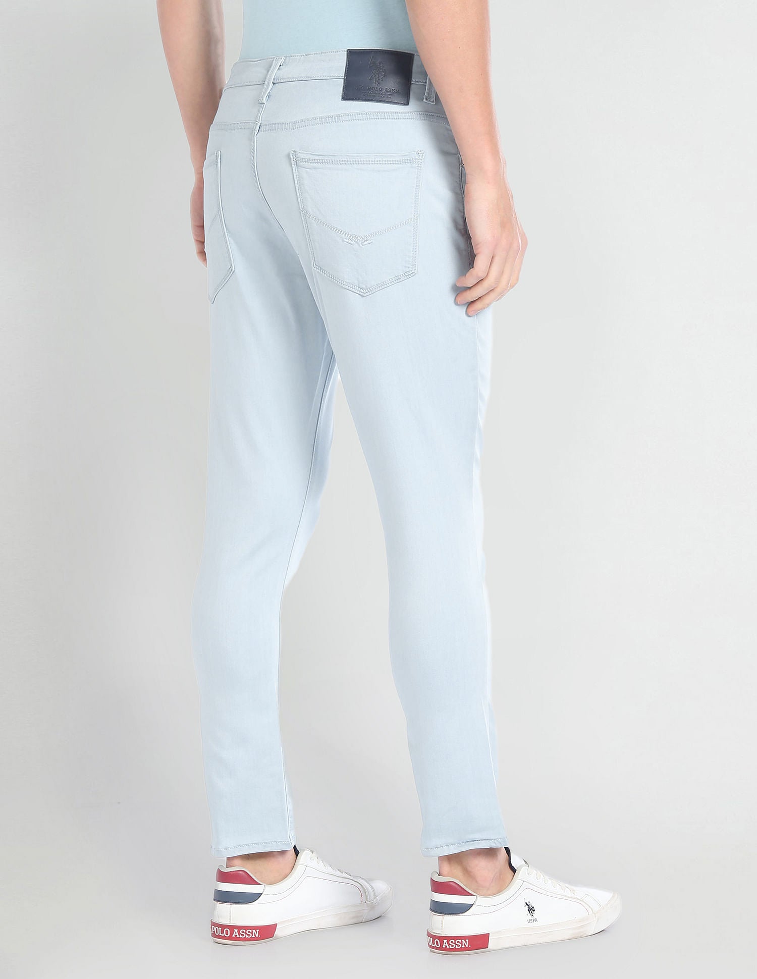 Henry Tapered Cropped Blue Jeans Blue - U.S. POLO ASSN. | Large