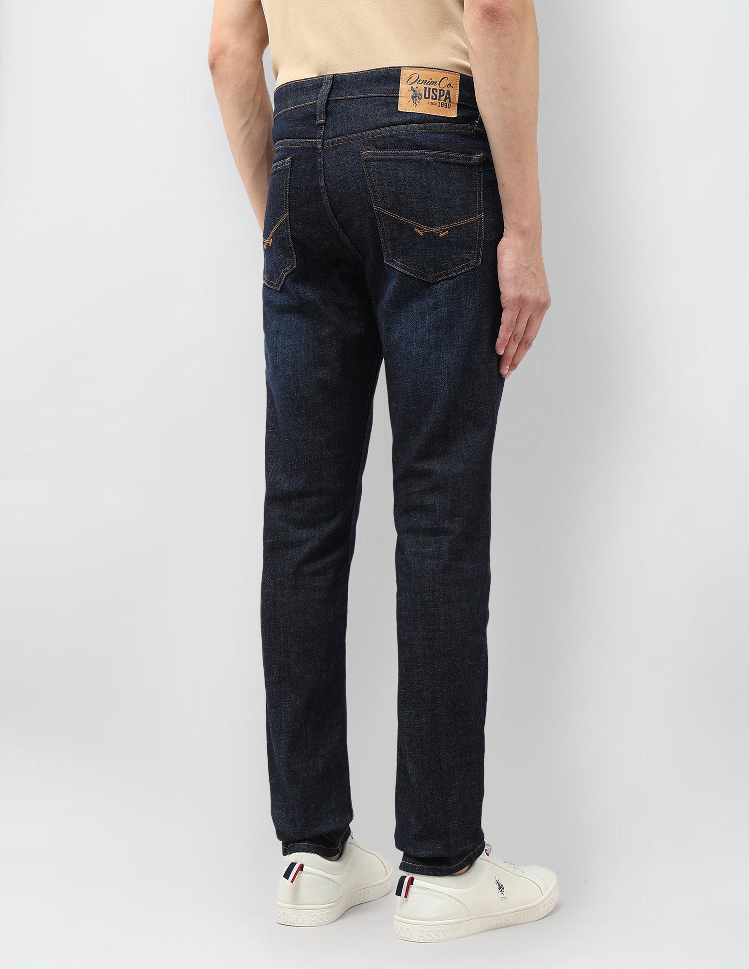 Brandon Slim Tapered Fit Mid Rise Jeans Indigo - U.S. POLO ASSN. | Large