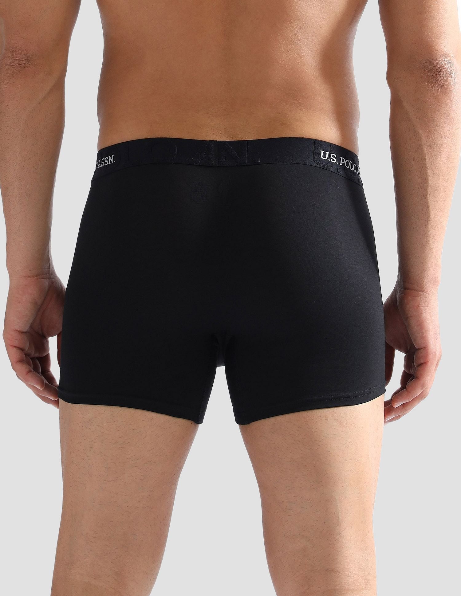 Anti Microbial Solid ET007 Trunks - Pack of 1 Black - U.S. POLO ASSN. | Large