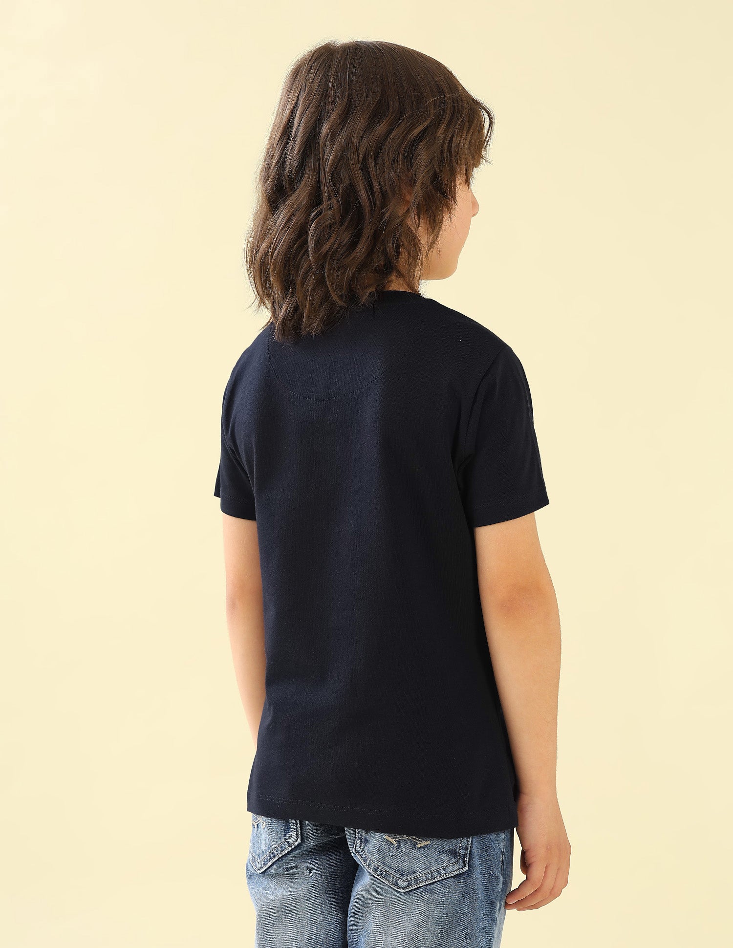 Solid Regular Fit T-Shirt Navy - U.S. Polo Assn. India | Large