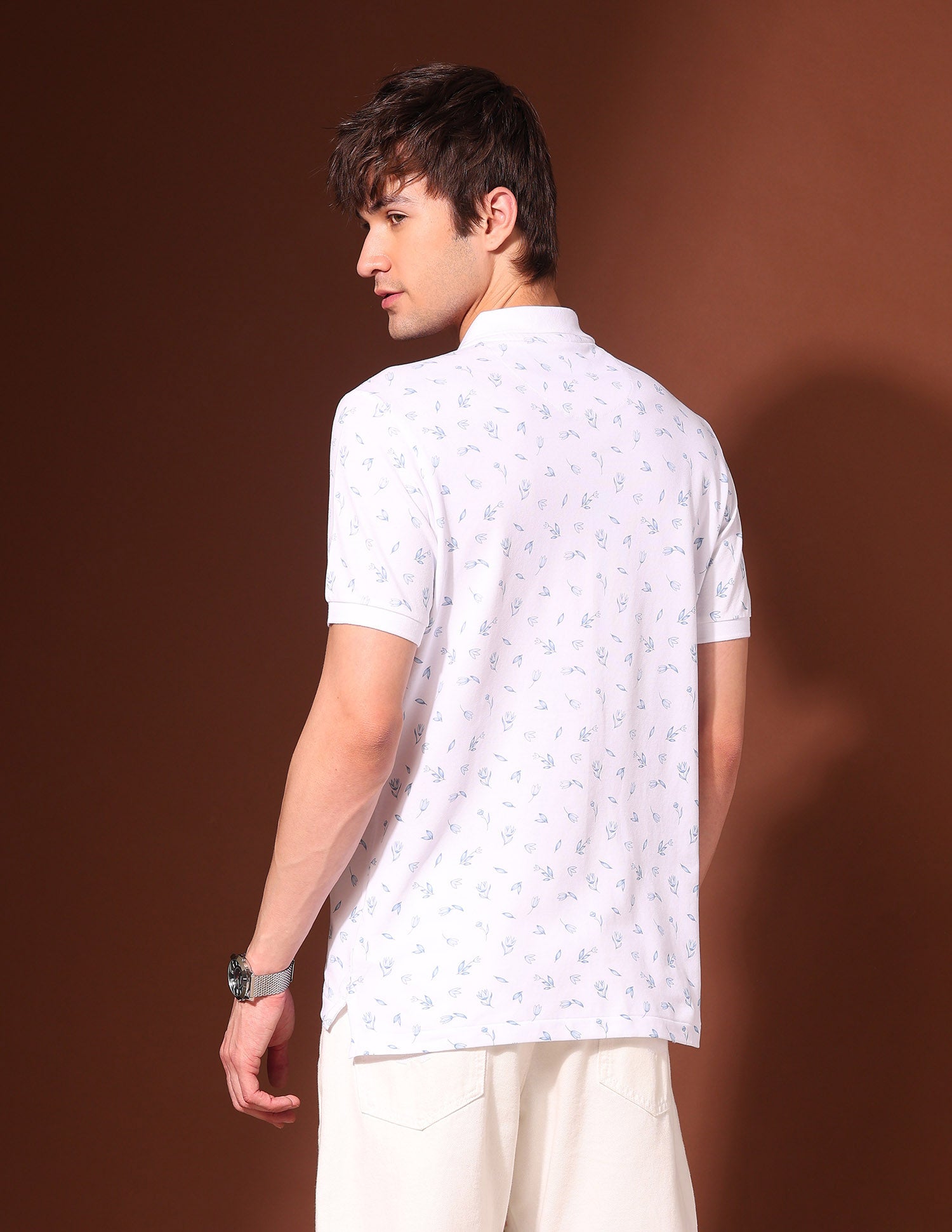 Floral Printed Working Holiday Polo Shirt White - U.S. Polo Assn. India | Large