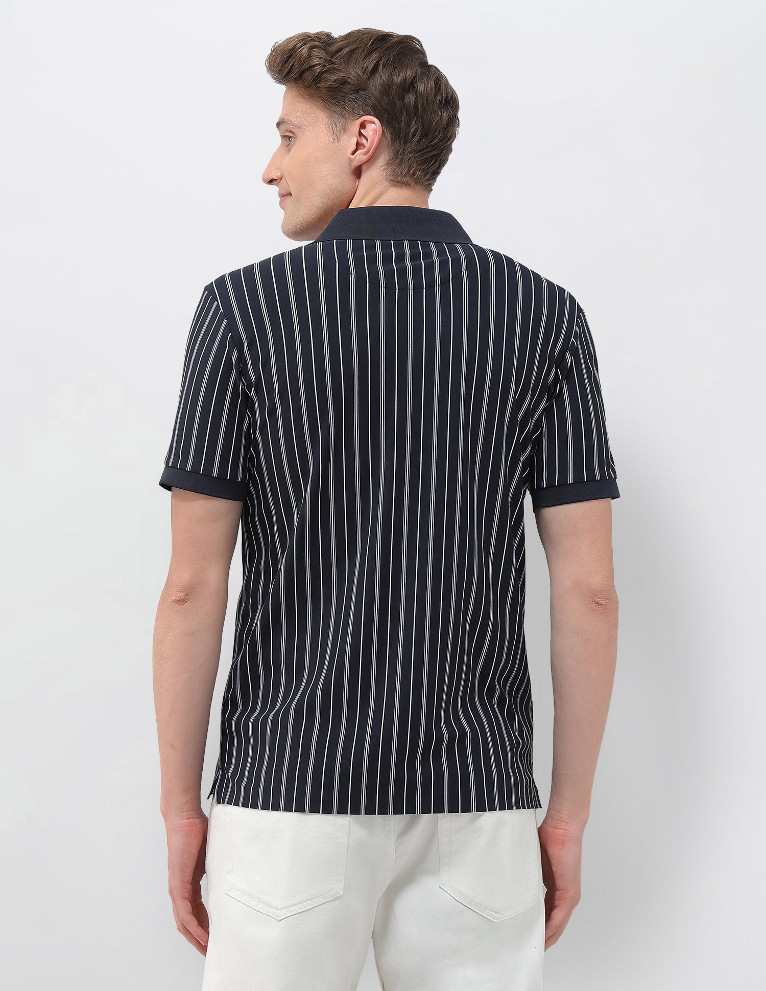 Vertical Striped Regular Fit Polo Shirt Navy - U.S. Polo Assn. India | Large
