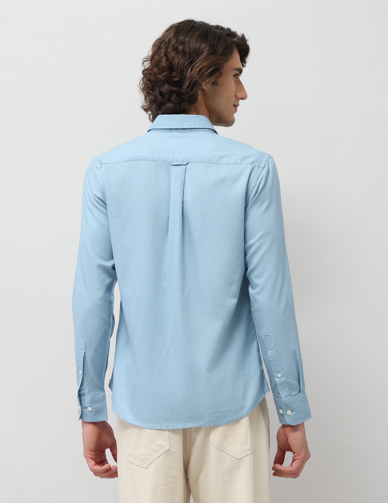 Tailored Fit Dobby Shirt Blue - U.S. Polo Assn. India | Large
