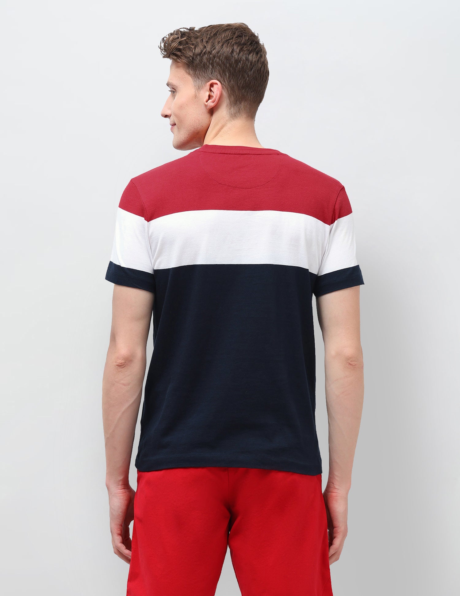 Colourblocked Slim Fit T-Shirt White - U.S. Polo Assn. India | Large