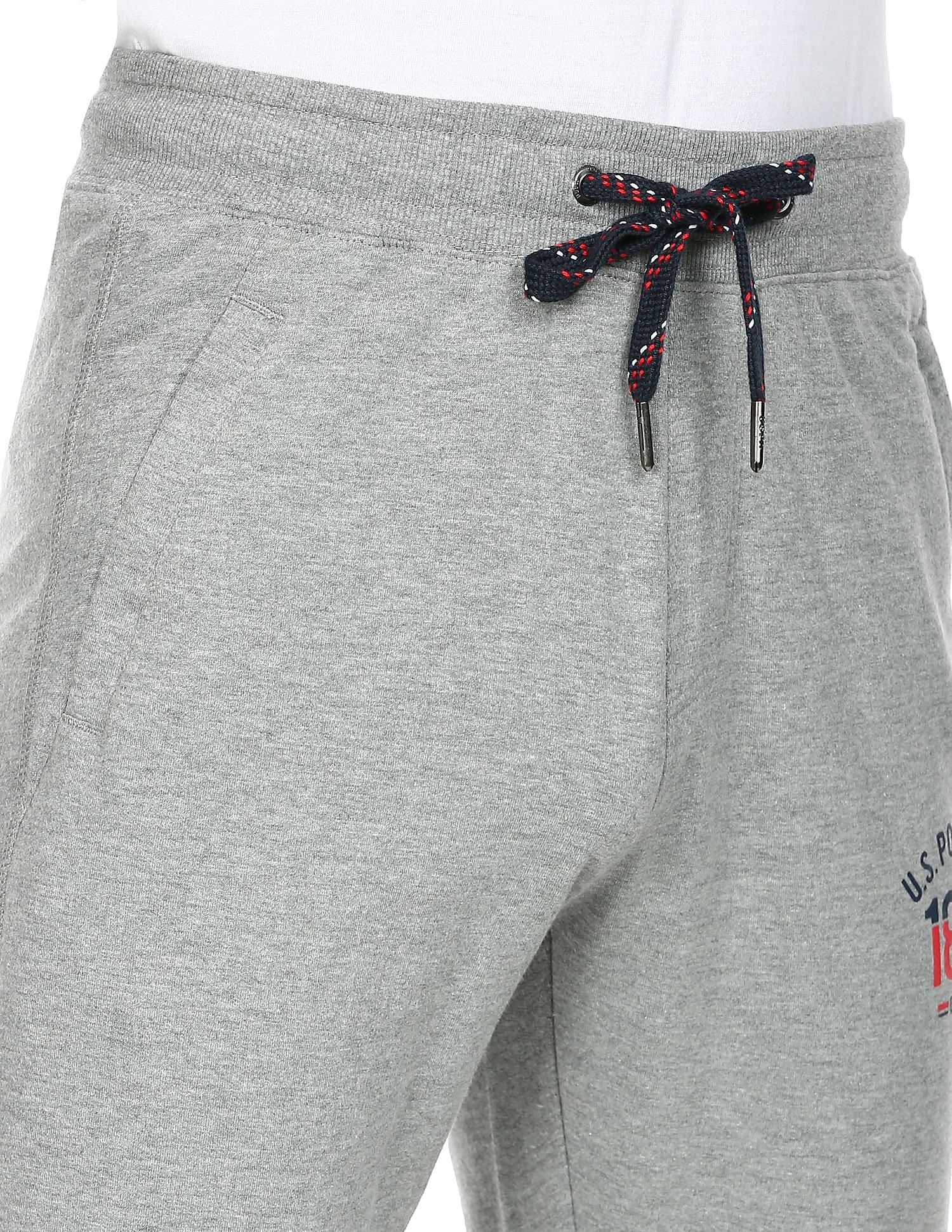 Comfort Fit Mid Rise I606 Lounge Track Pants - Pack Of 1 Grey - U.S. POLO ASSN. | Large