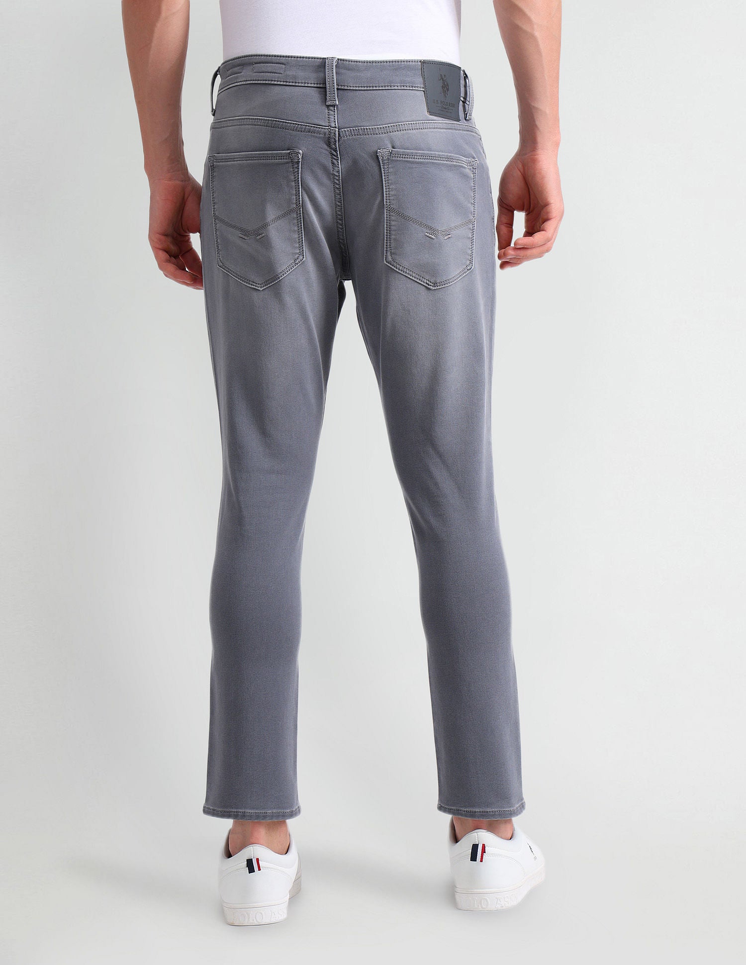Henry Tapered Cropped Grey Jeans Grey - U.S. POLO ASSN. | Large
