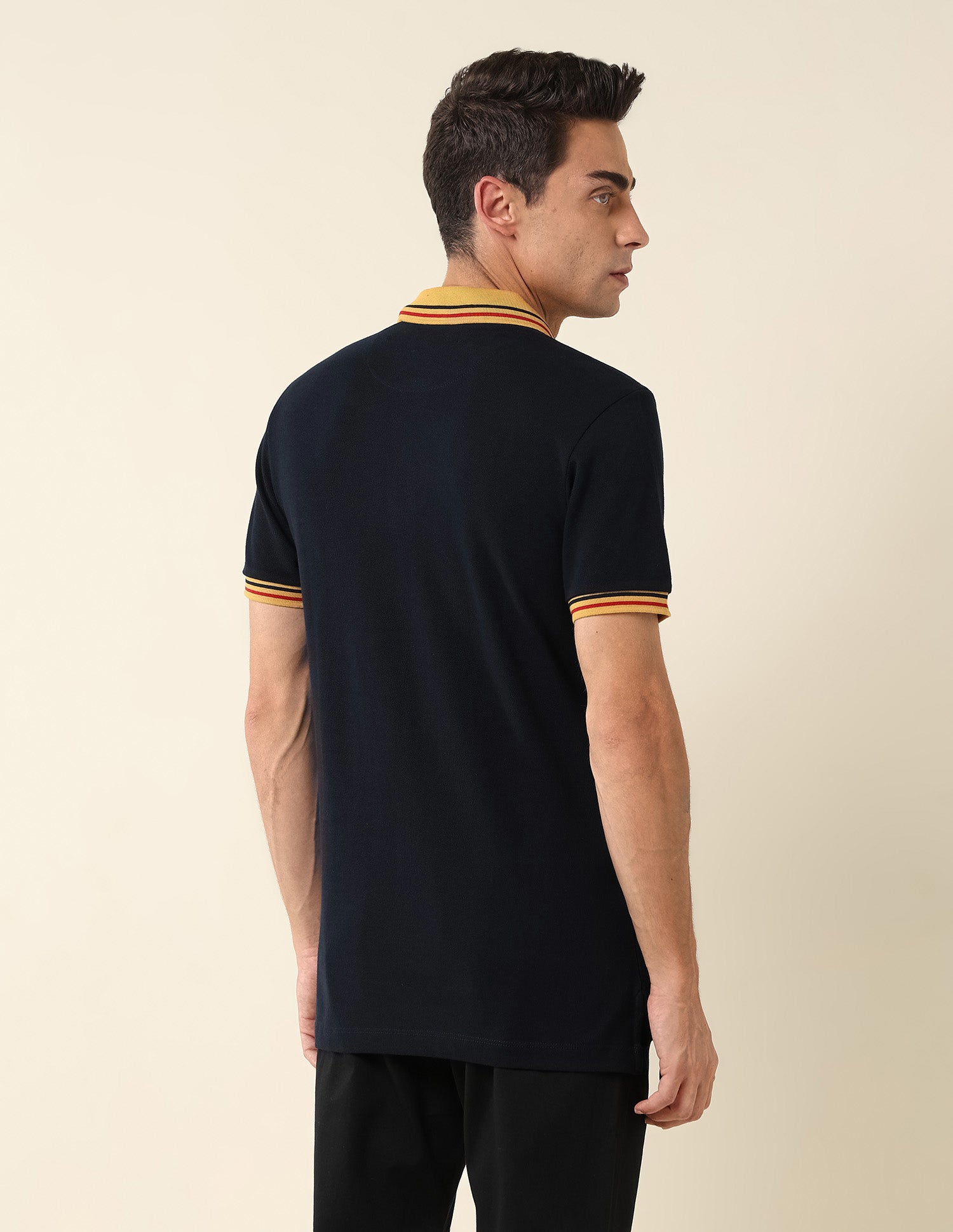Pure Cotton Slim Fit Polo Shirt Navy - U.S. Polo Assn. India | Large