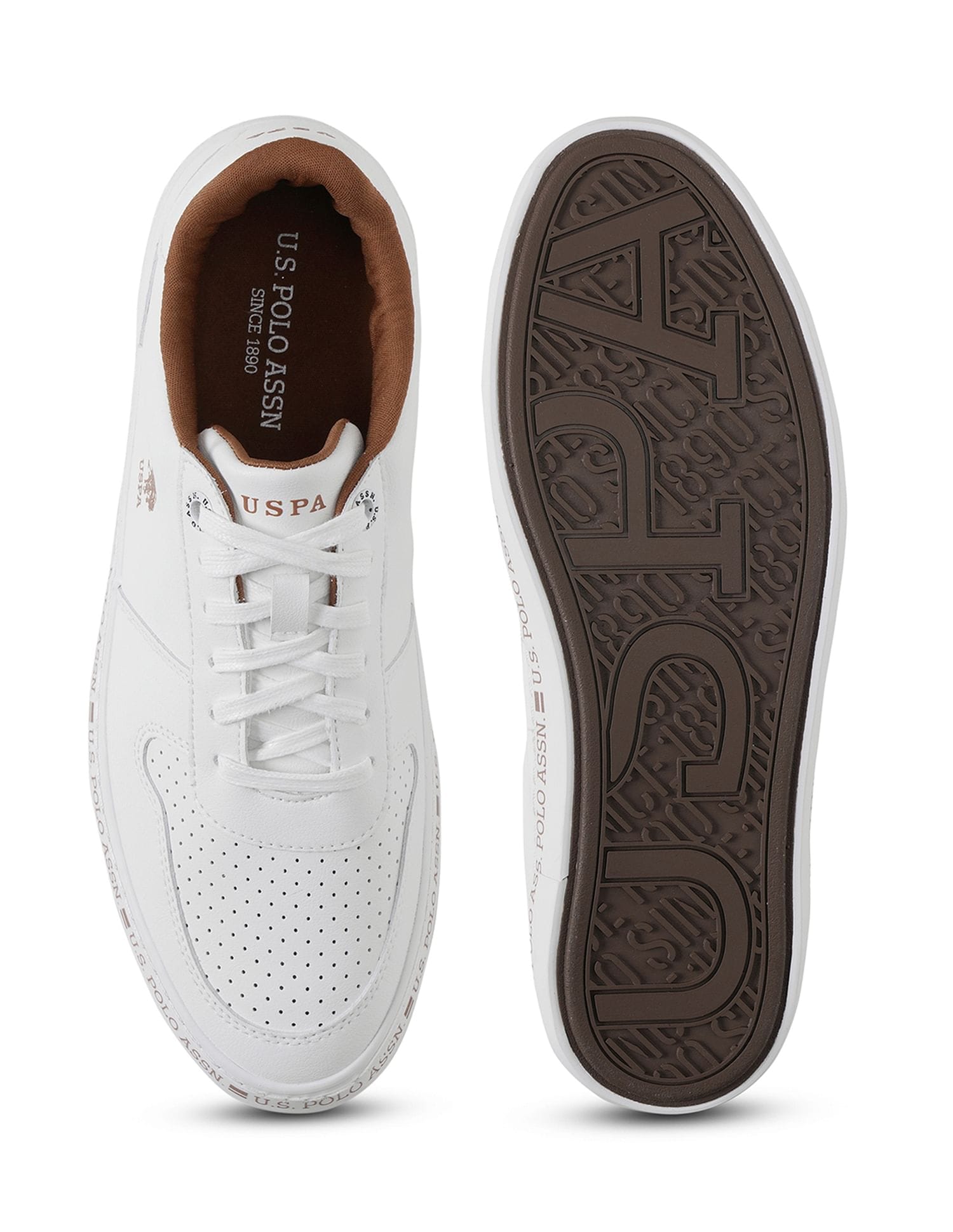 Men Round Toe Conrad 3.0 Sneakers Off White - U.S. Polo Assn. India | Large
