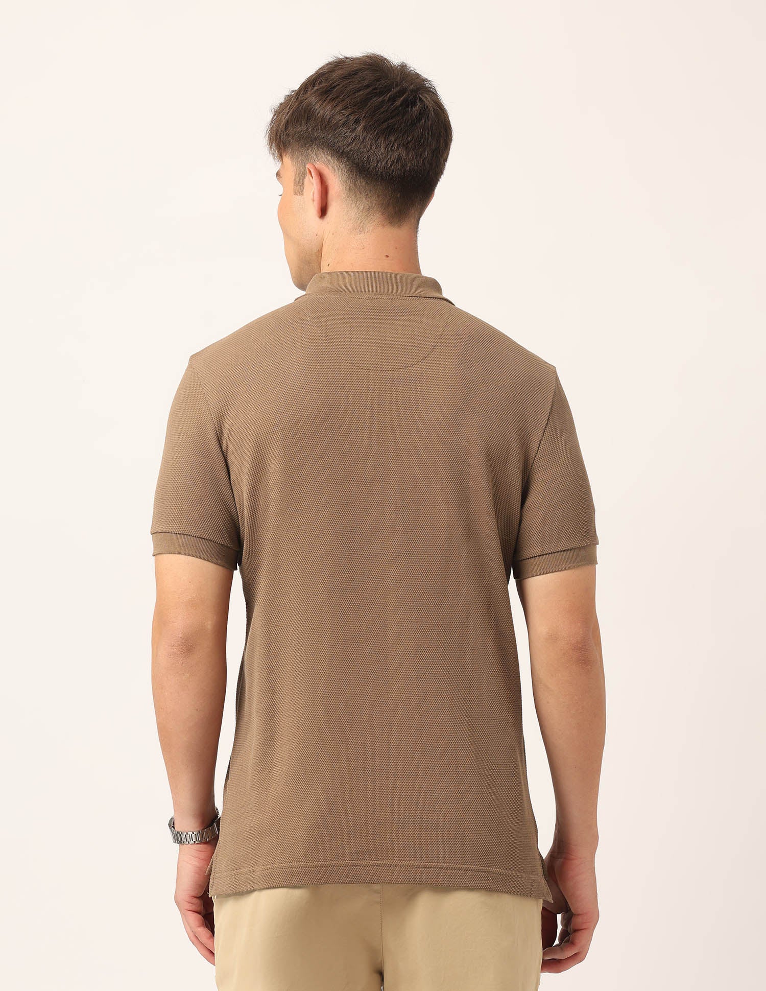 Solid Muscle Fit Polo Shirt Brown - U.S. Polo Assn. India | Large