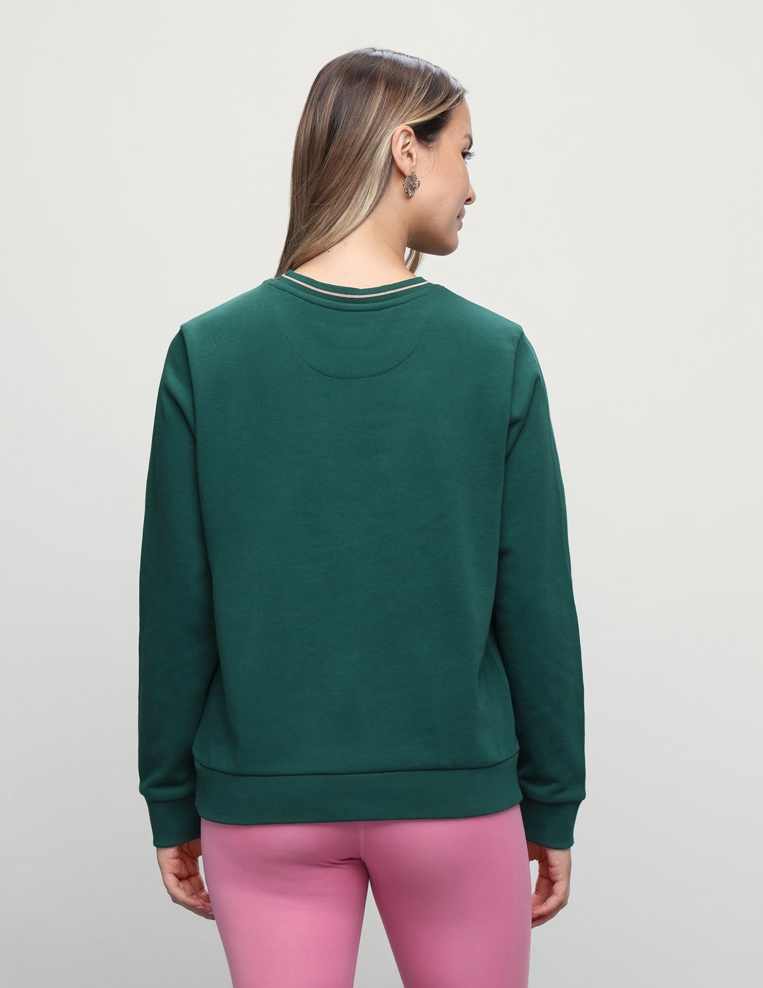 Brand Embroidered Regular Fit Sweatshirt Dark Green - U.S. Polo Assn. India | Large