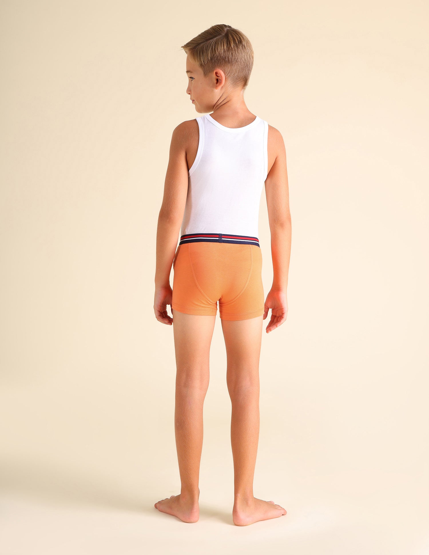 Mid Rise Cotton Spandex EKT02 Trunks - Pack Of 2 Orange - U.S. POLO ASSN. | Large