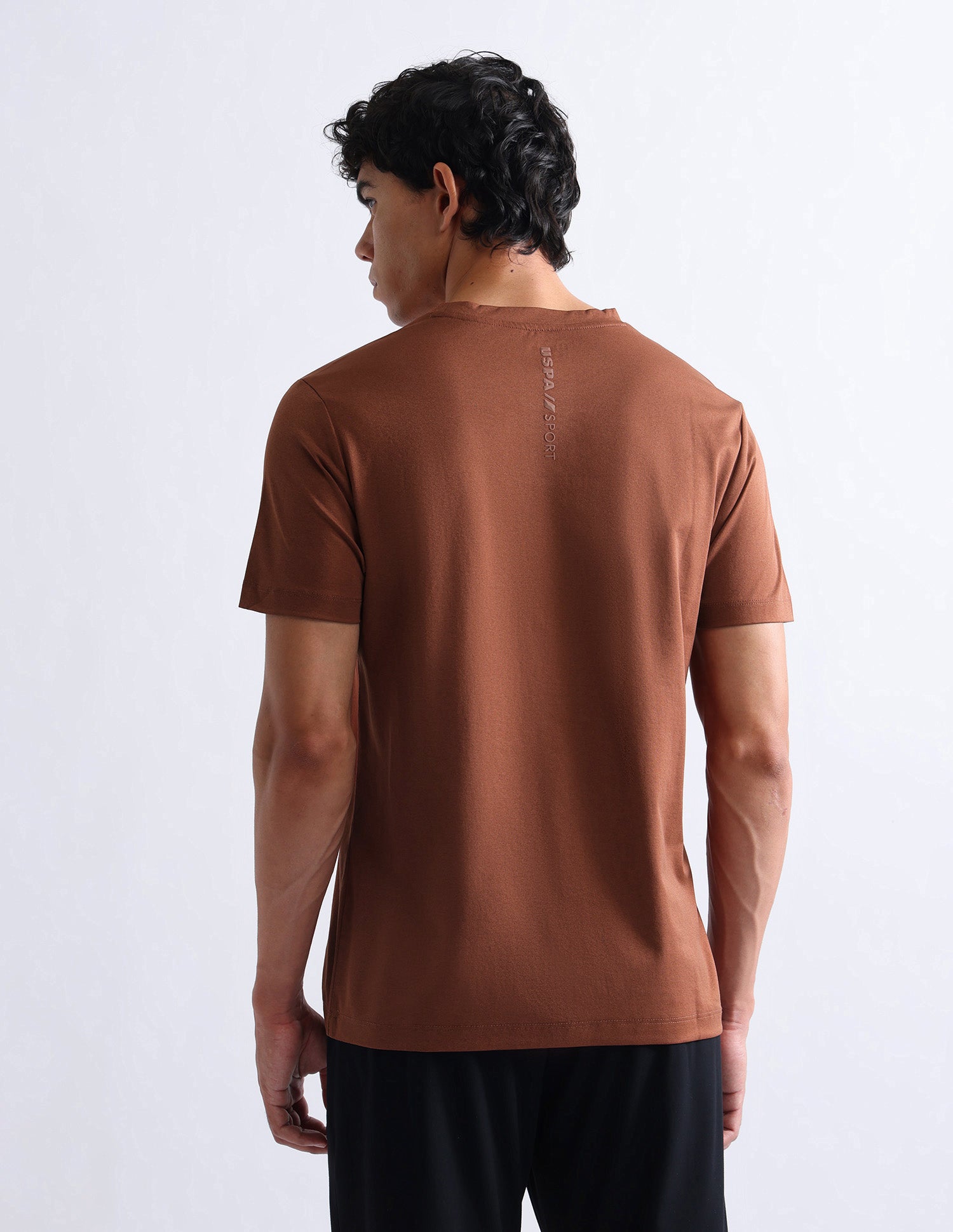 Solid Slim Fit T-Shirt Rust - U.S. Polo Assn. India | Large