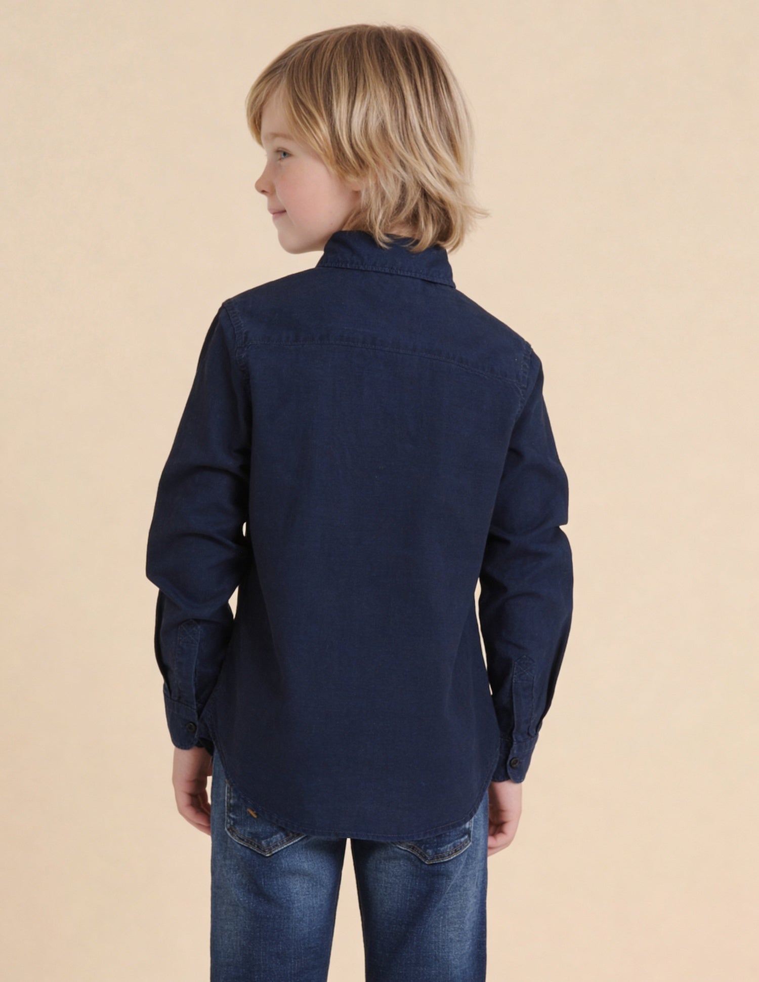 Solid Regular Fit Shirt Indigo - U.S. Polo Assn. India | Large